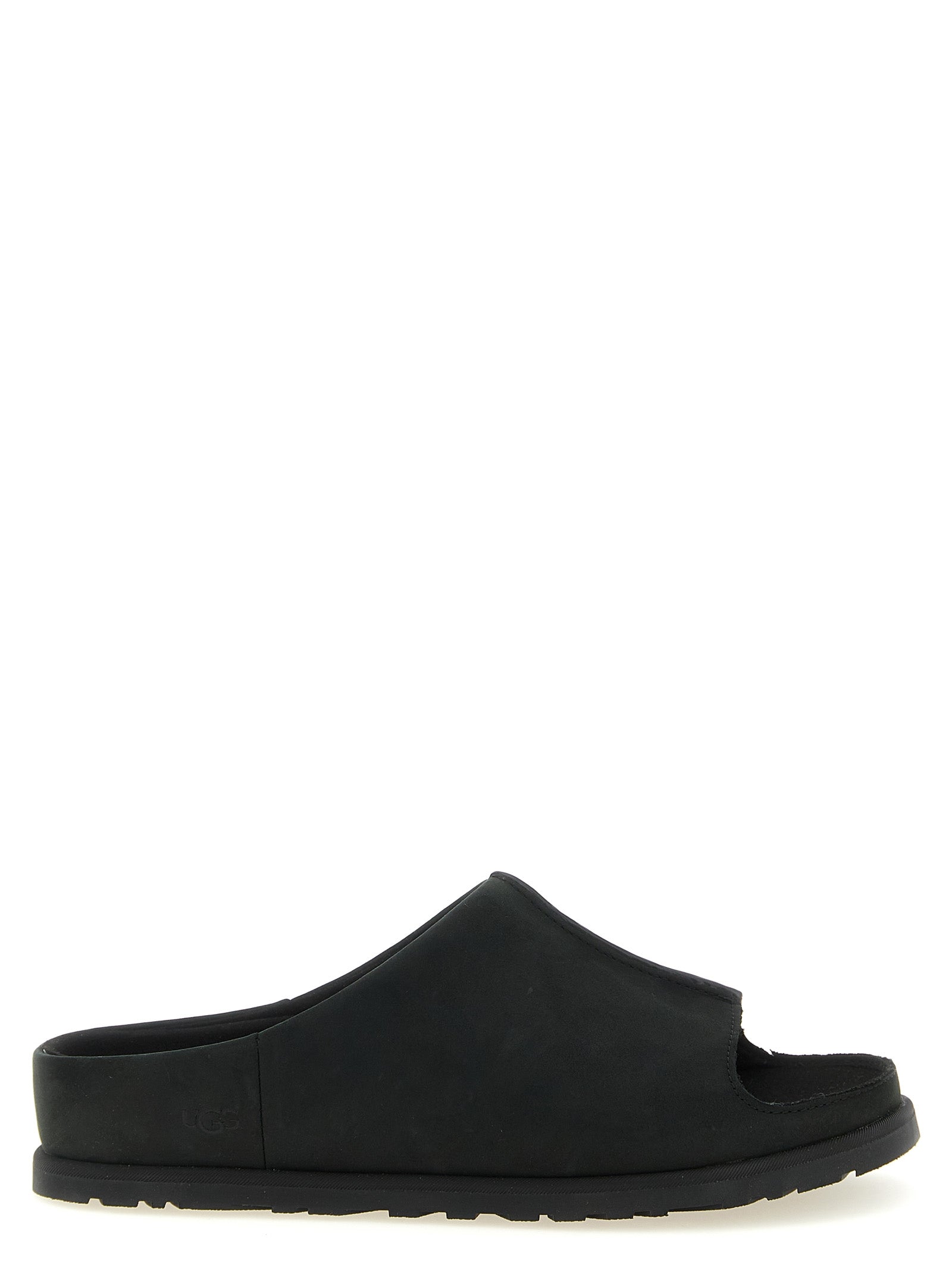 UGG Otzo zwarte slides zijaanzicht