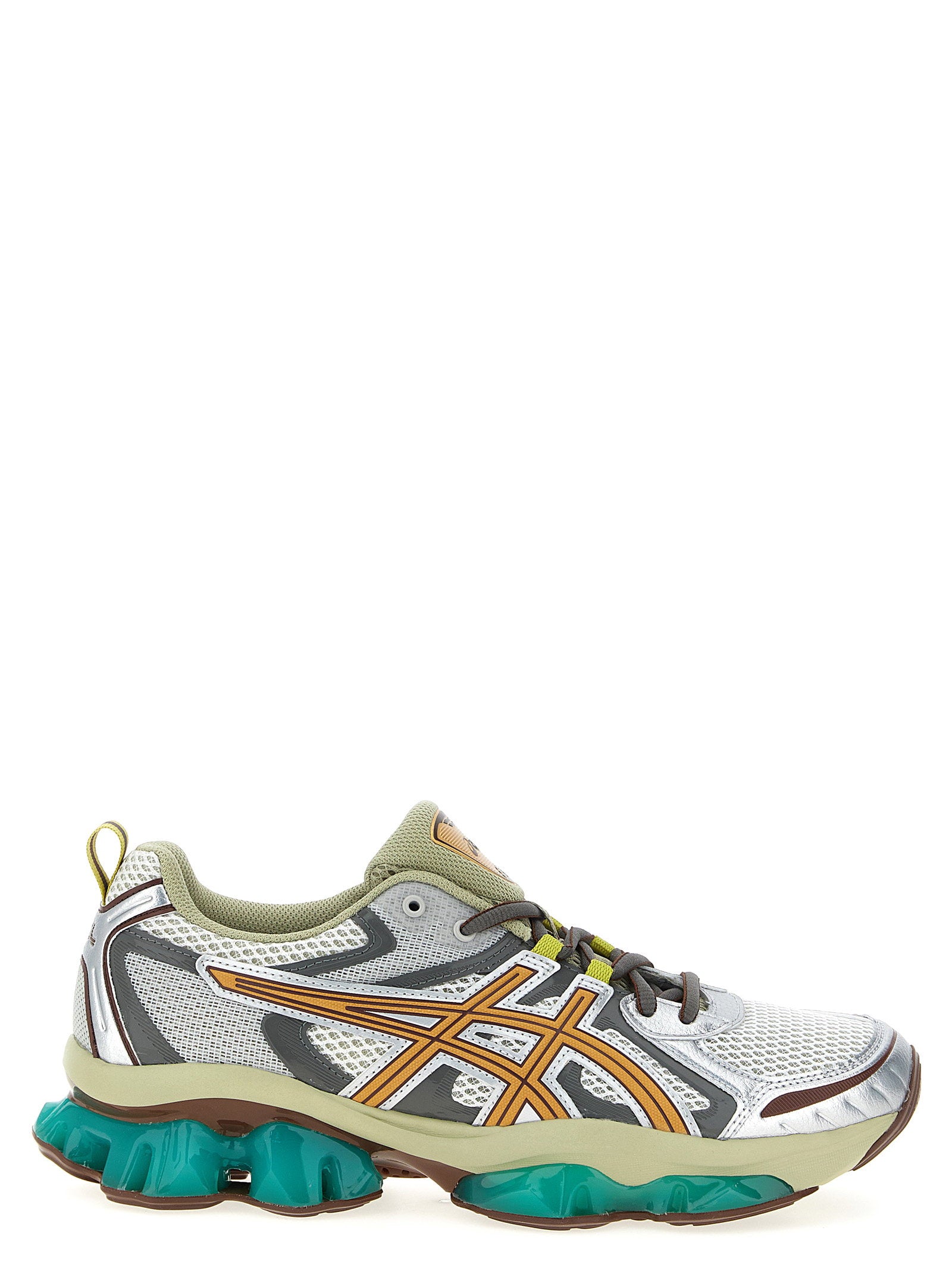 Asics Gel-Quantum Kinetic sneaker in White/Khaki, zijaanzicht