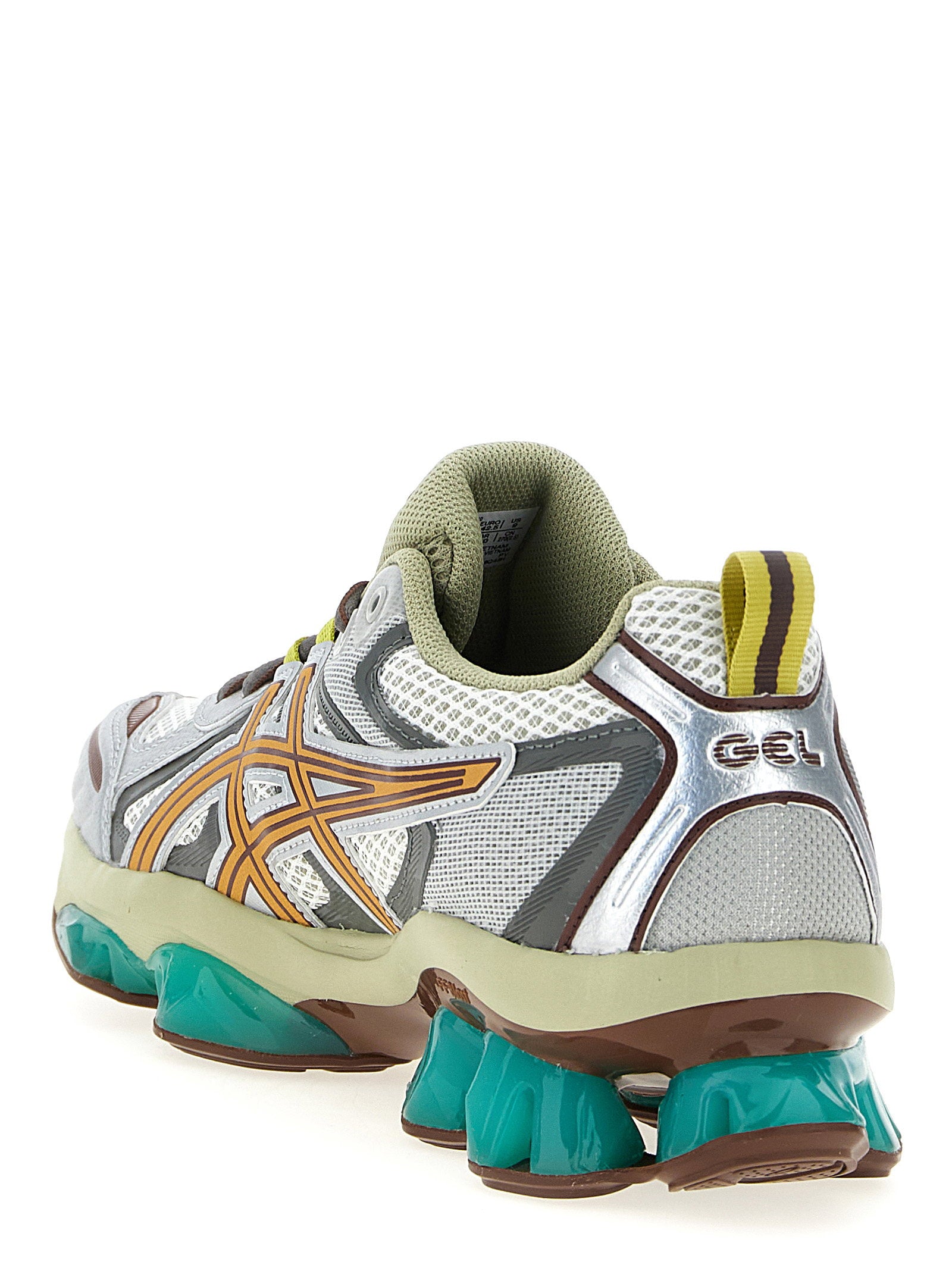 Asics Gel-Quantum Kinetic sneaker in White/Khaki, hielaanzicht