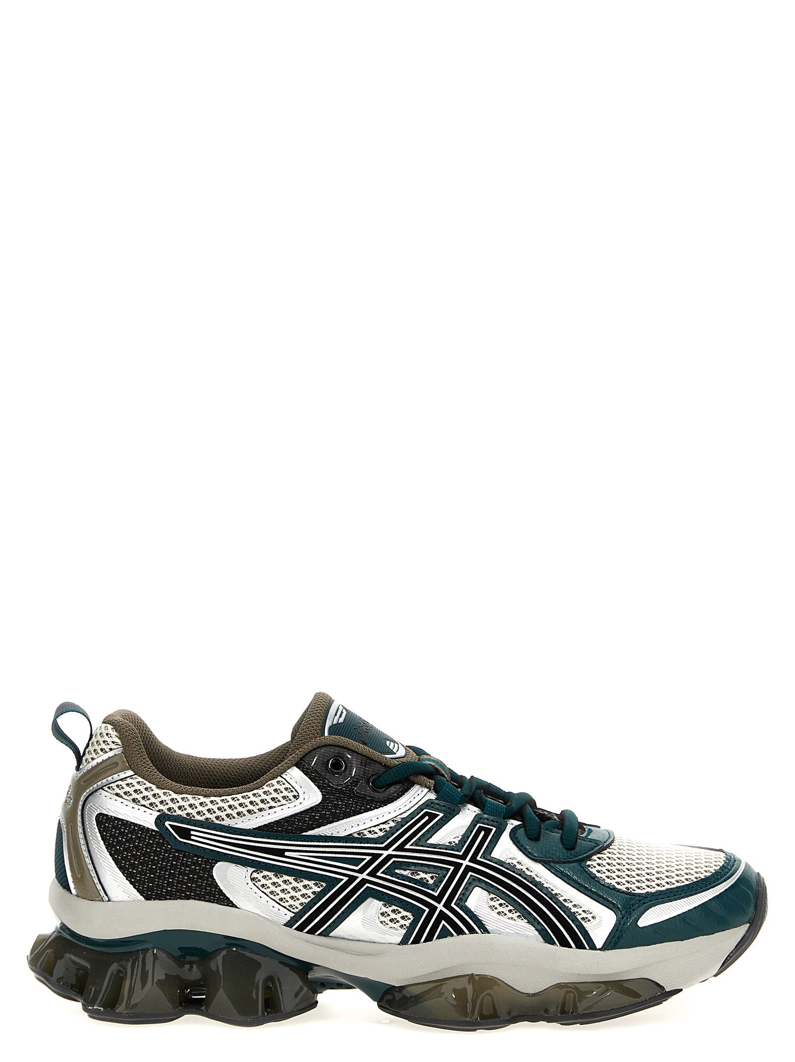 Asics Gel-Quantum Kinetic sneaker in Oatmeal/Dark Taupe, zijaanzicht