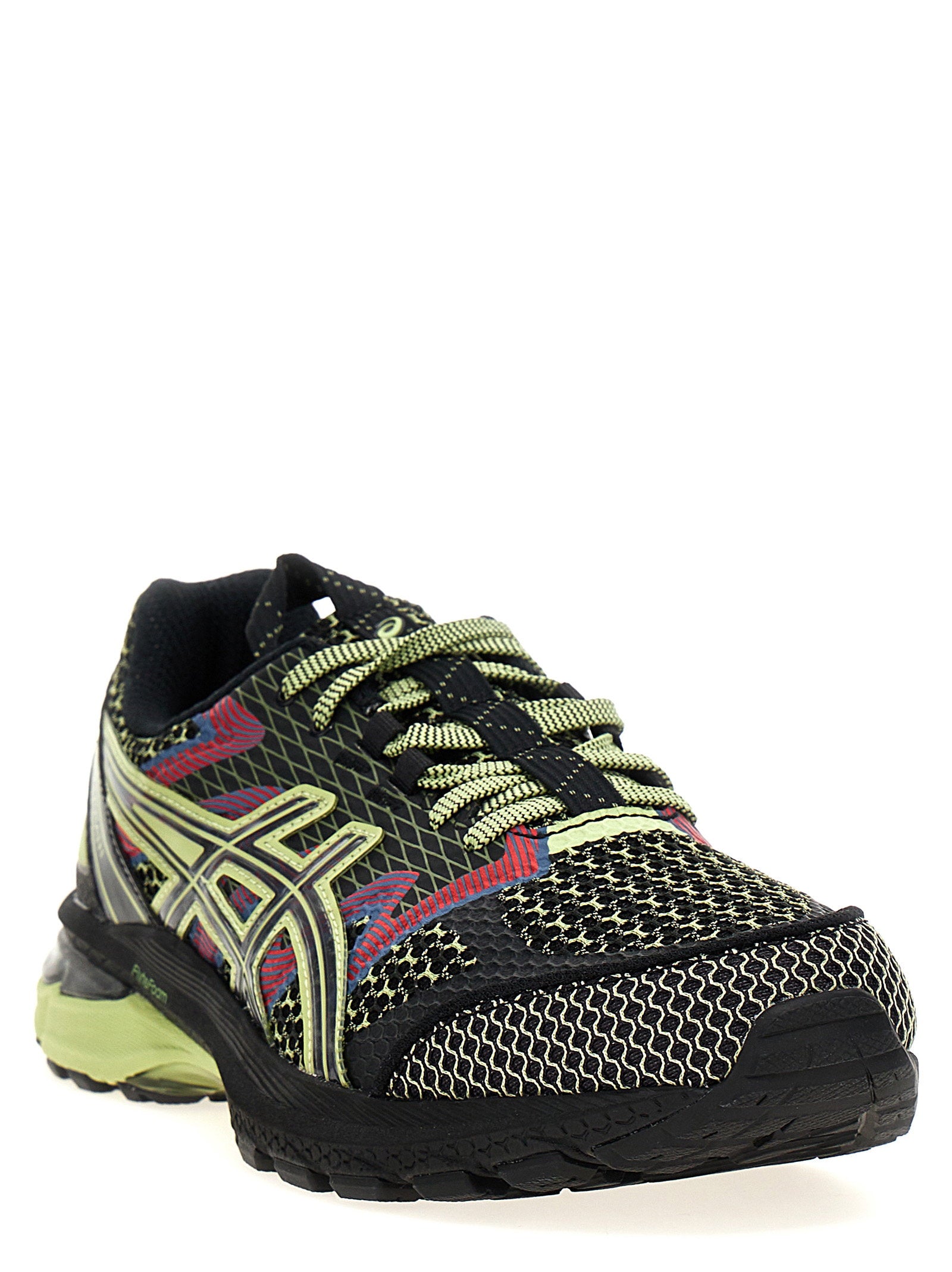 Asics Gel-Terrain sneaker in Black/Neon Lime, bovenaanzicht