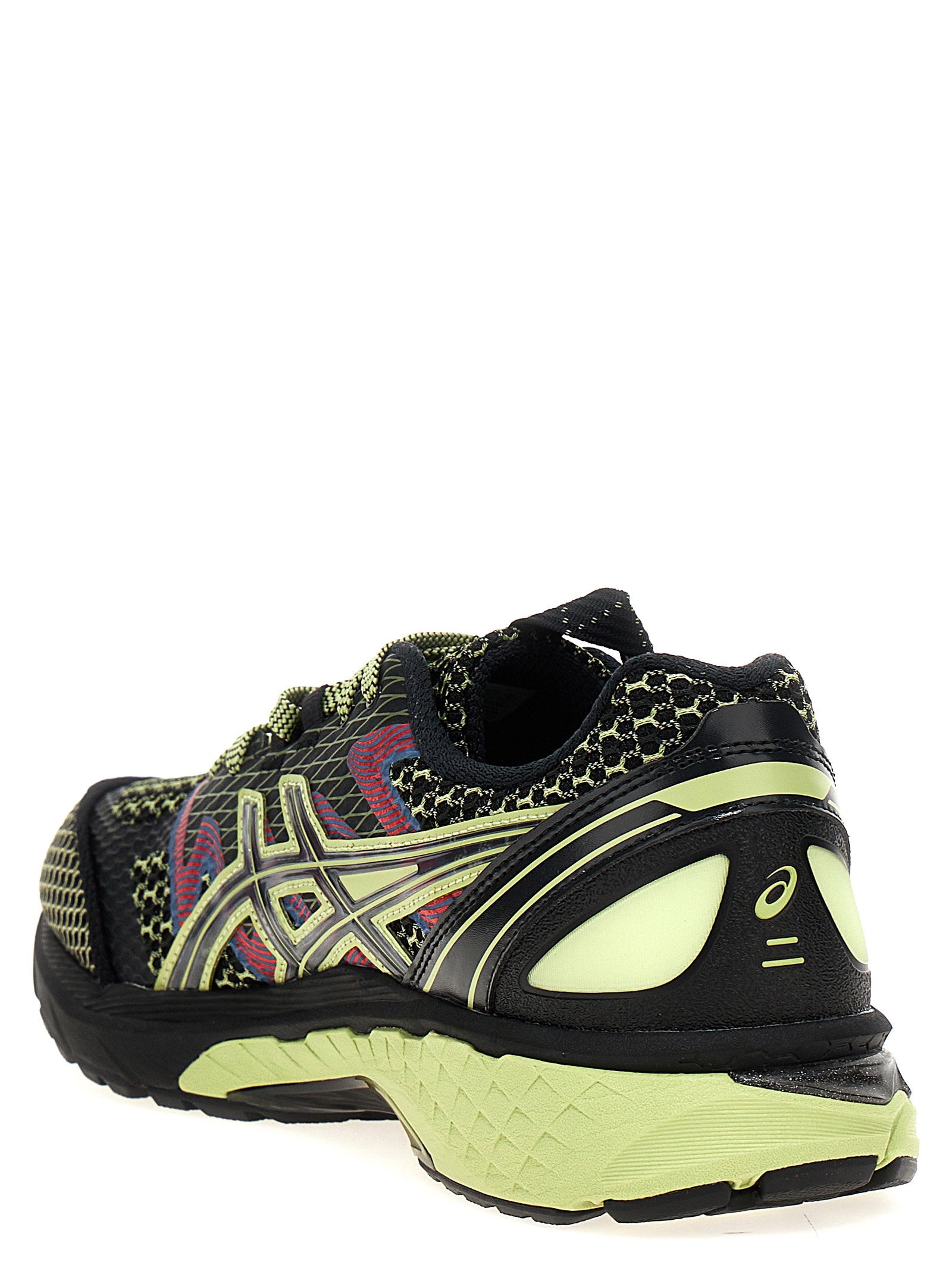 Asics Gel-Terrain sneaker in Black/Neon Lime, hielaanzicht