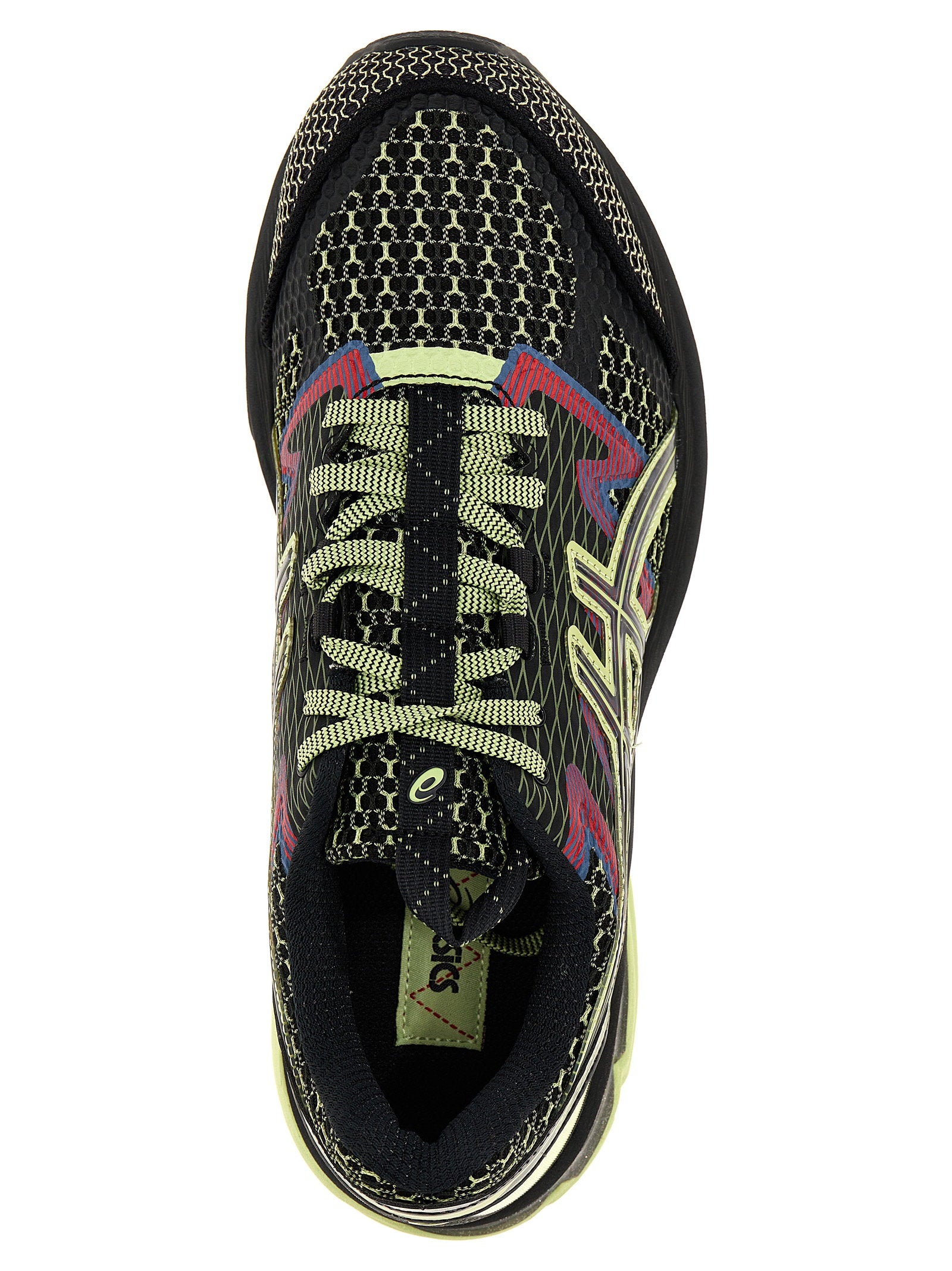 Asics Gel-Terrain sneaker in Black/Neon Lime, zoolaanzicht