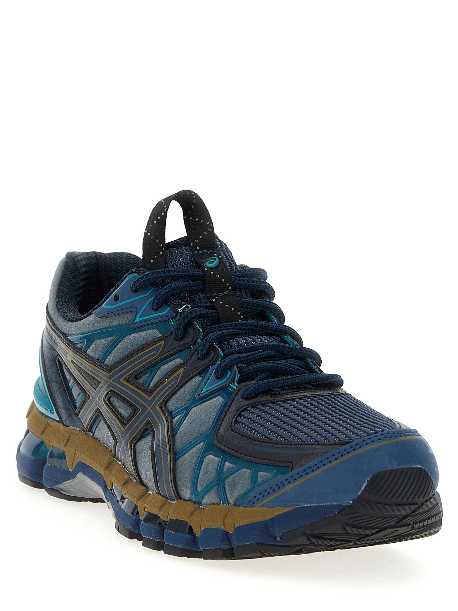 Asics Gel-Kayano 20 in Vintage Indigo/Sea Glass, bovenaanzicht