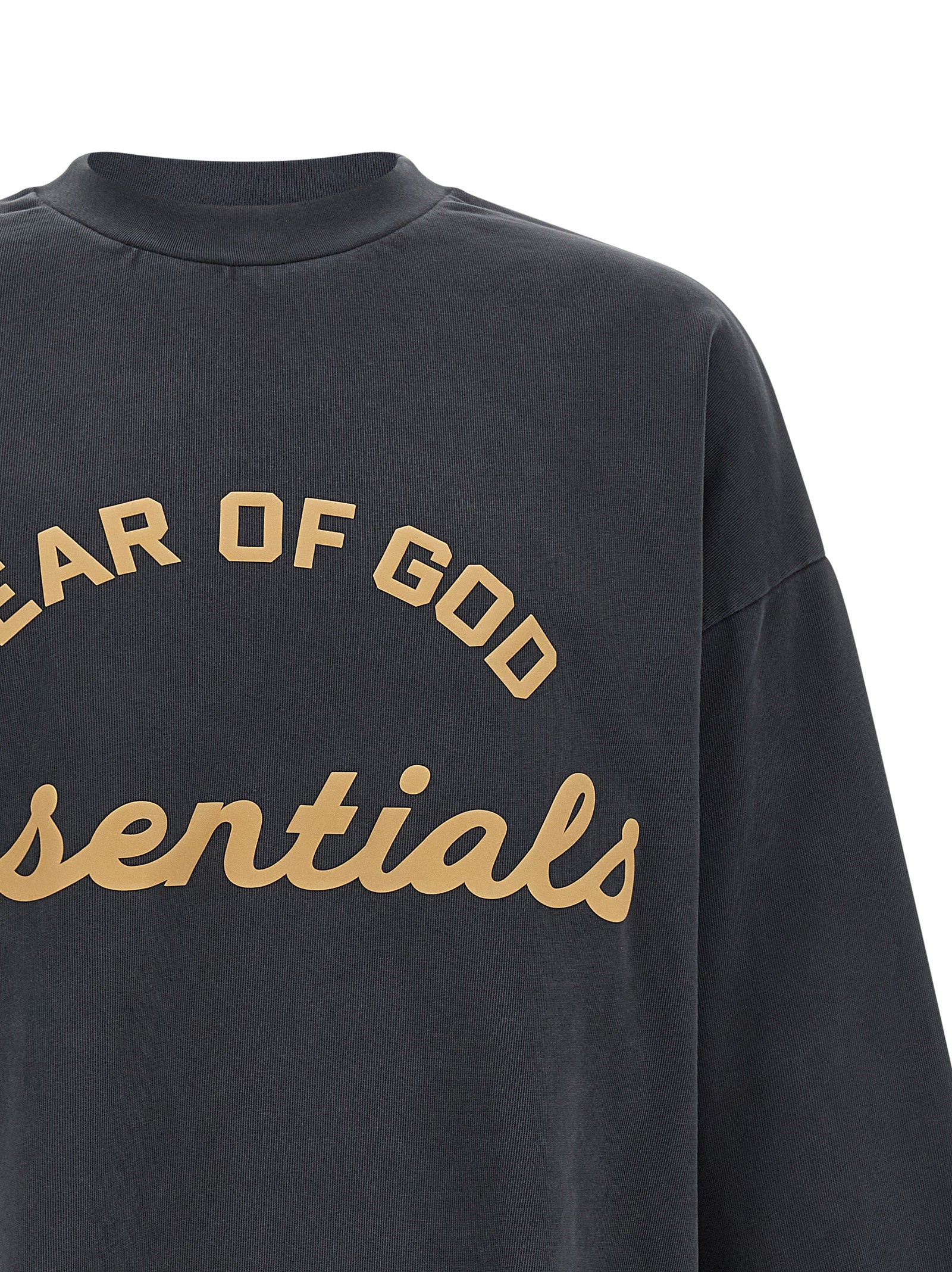 Logo-opdruk op Faded Iron Grey longsleeve