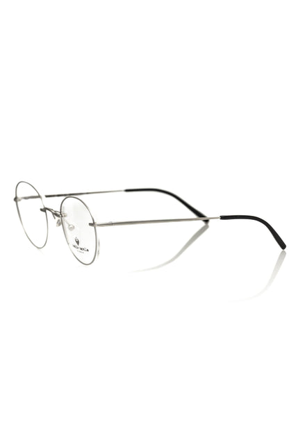 Frankie Morello Silver Metallic Unisex Eyeglass Frame