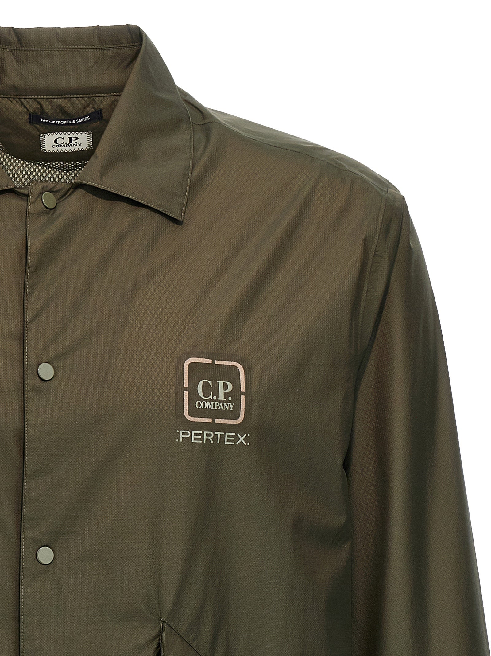 C.P. Company Metropolis Series Gabardine Utility Overshirt Olive Shirts C.p. Company