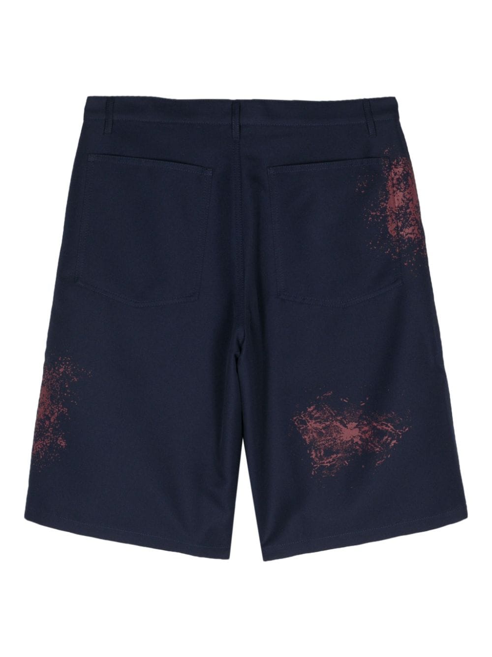Comme des Garçons Shirt Paint-Detailed Shorts Navy Trousers Comme Des Garcons