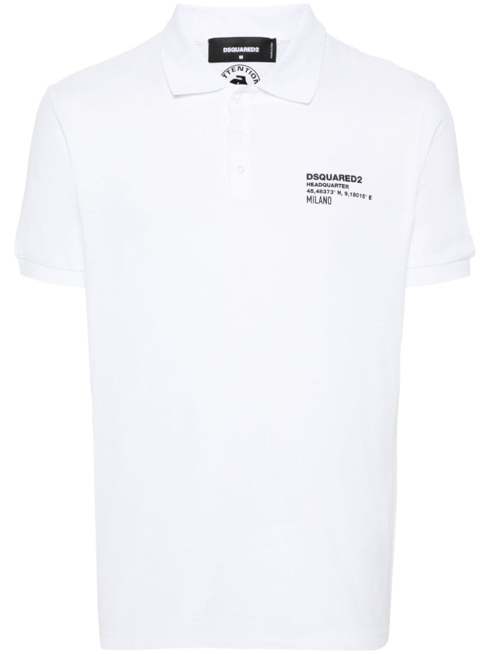 Dsquared2 Logo Piqué Polo Shirt White