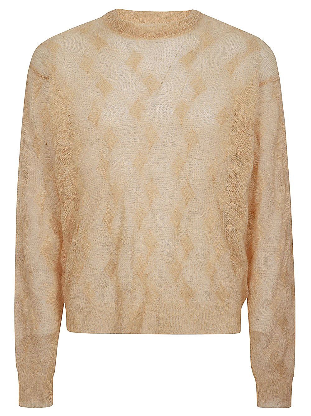 Stussy Loose Knit Cross Cable Trui Sand Topwear Stussy
