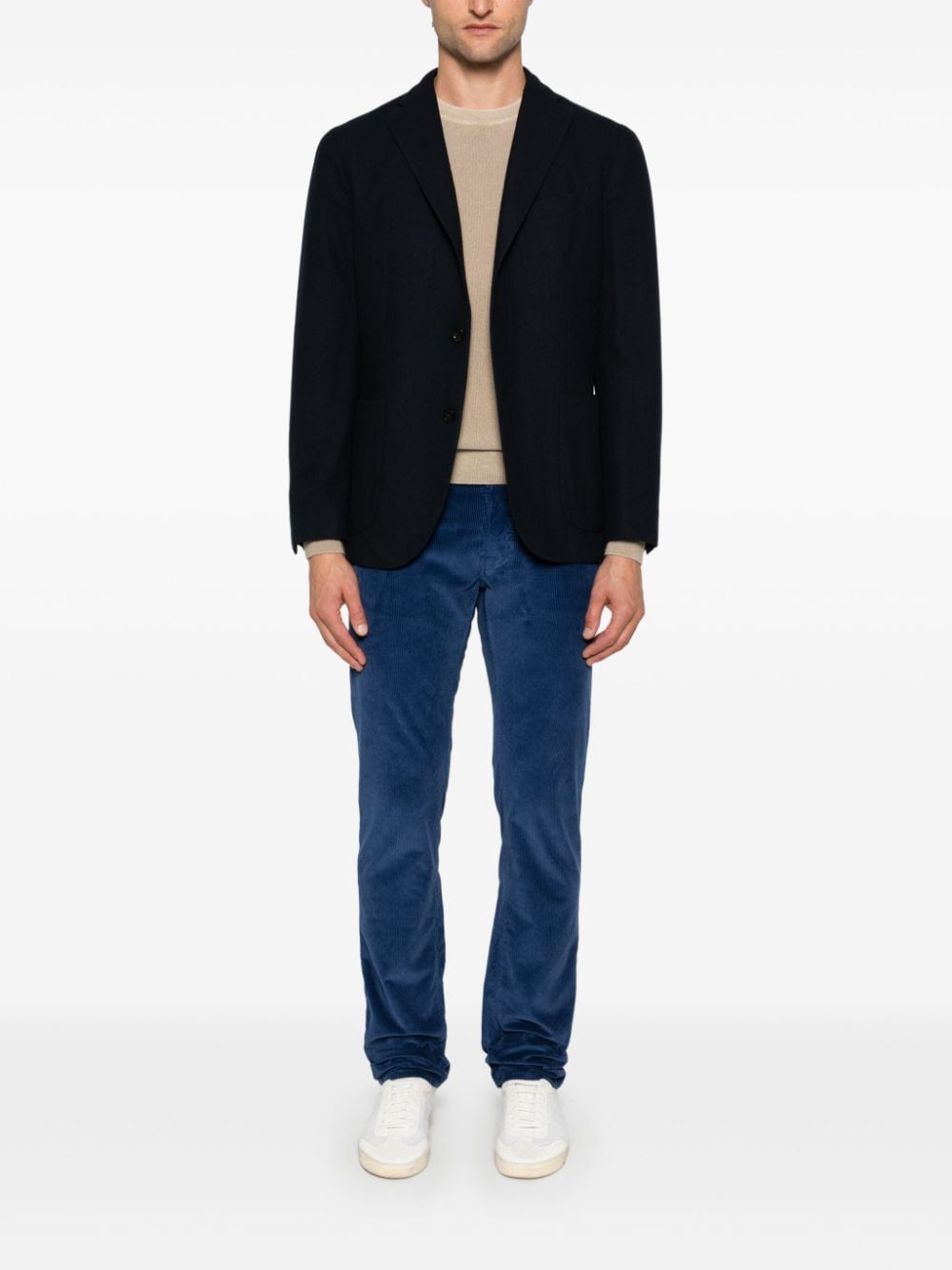 Jacob Cohën Jacquard Wool Cashmere Crewneck Sweater Grey Topwear Jacob Cohen
