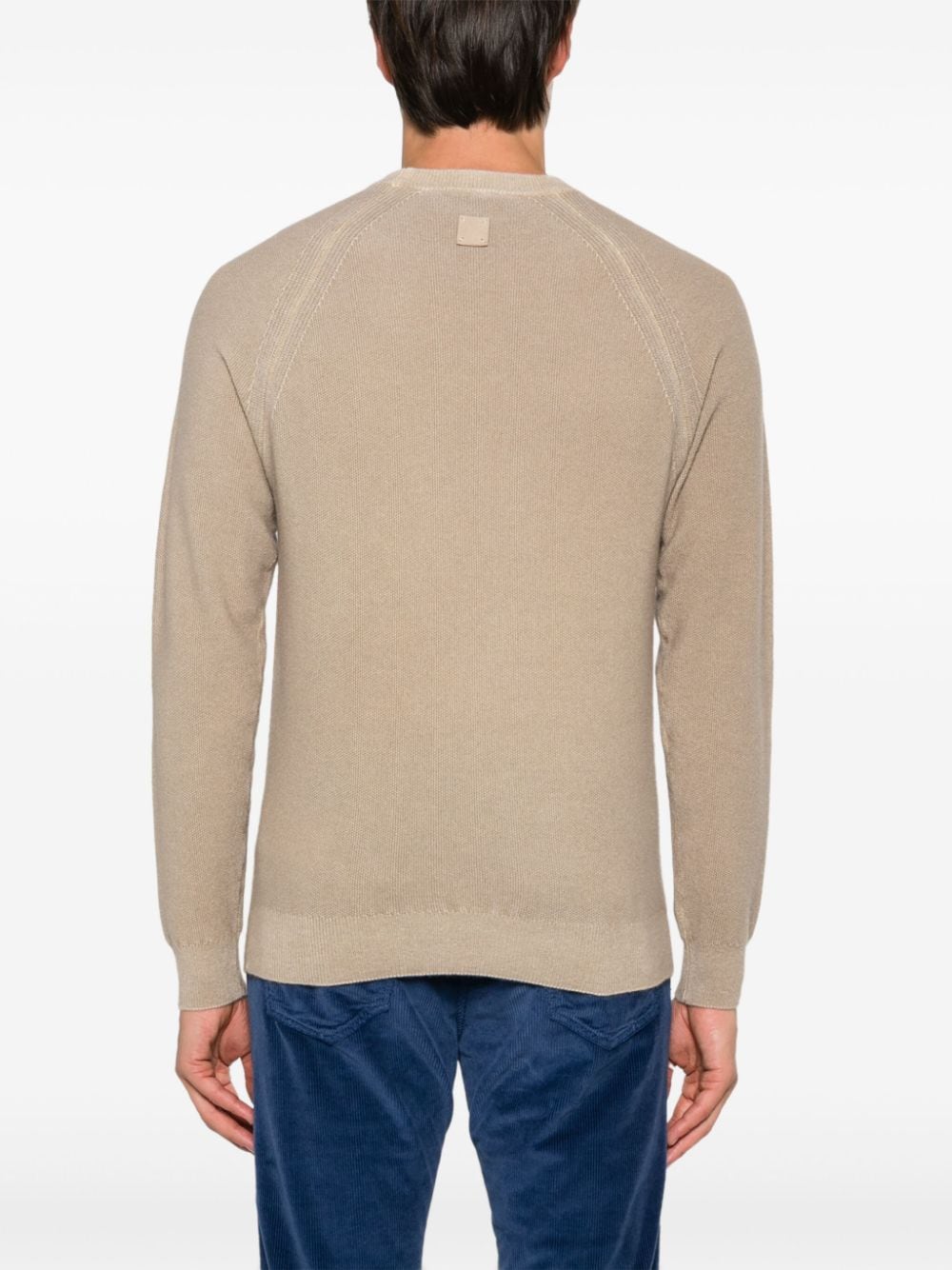 Jacob Cohën Jacquard Wool Cashmere Crewneck Sweater Grey Topwear Jacob Cohen