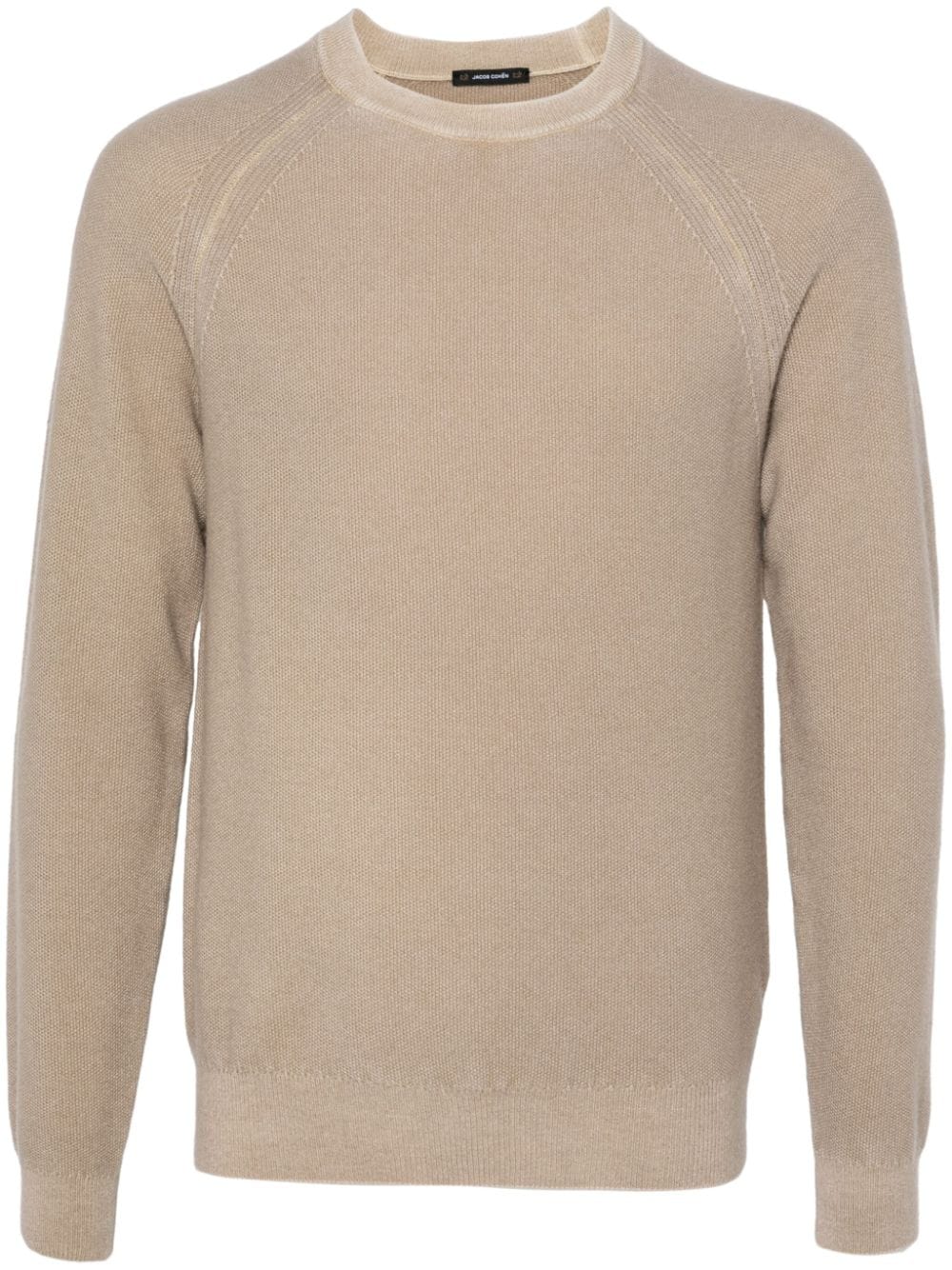 Jacob Cohën Jacquard Wool Cashmere Crewneck Sweater Grey