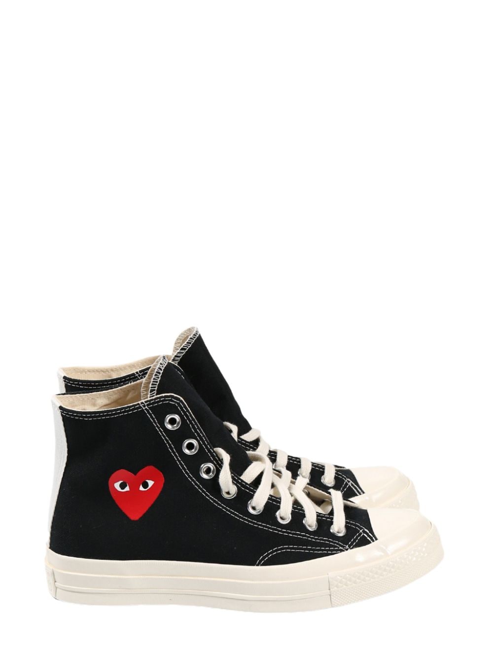 PLAY Comme des Garçons x Converse Chuck Taylor High Zwart Sneakers Comme Des Garcons