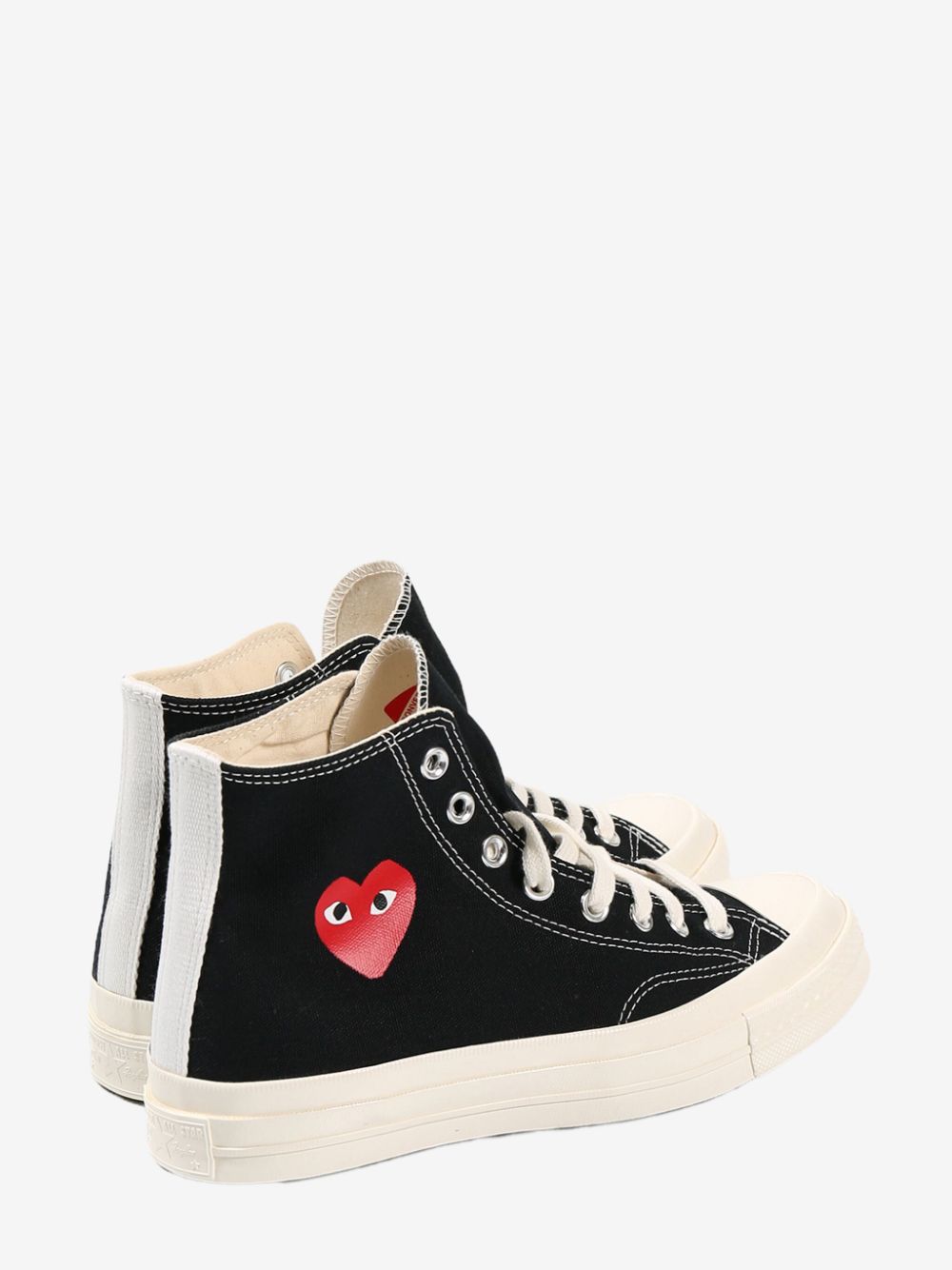 Comme des Garçons PLAY x Converse Chuck 70 Hi Single Heart Sneakers Black-thumbmail-2