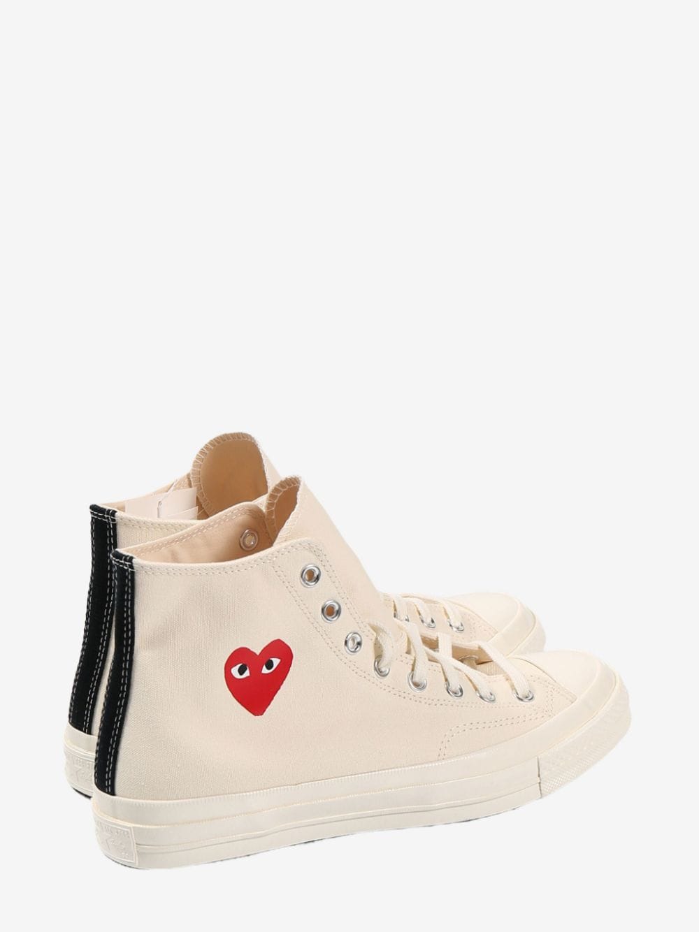 Comme des Garçons PLAY x Converse Chuck 70 Hi Single Heart Sneakers White-thumbmail-3