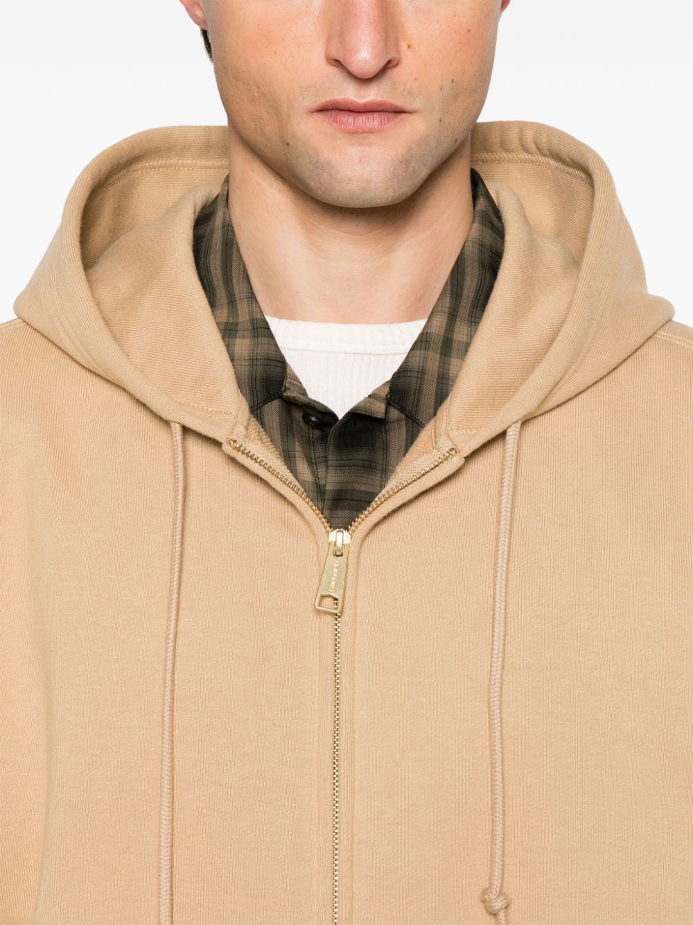 Carhartt WIP Eldon Two-Way Zip Hoodie Sand Beige