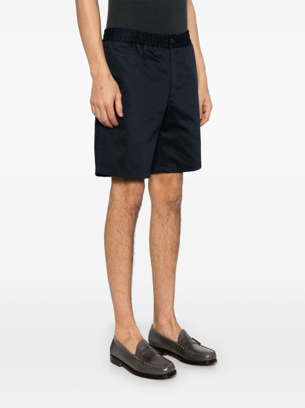 Ami Paris Cotton Shorts with Ami Paris Heritage Label Indigo-thumbmail-2
