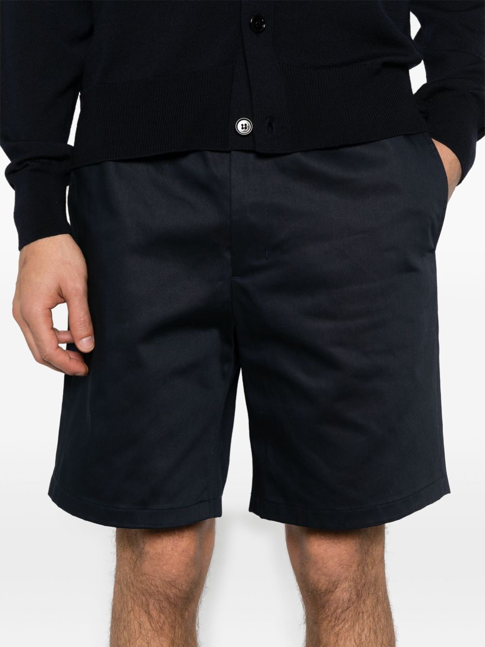 Ami Paris Cotton Shorts with Ami Paris Heritage Label Indigo-thumbmail-3