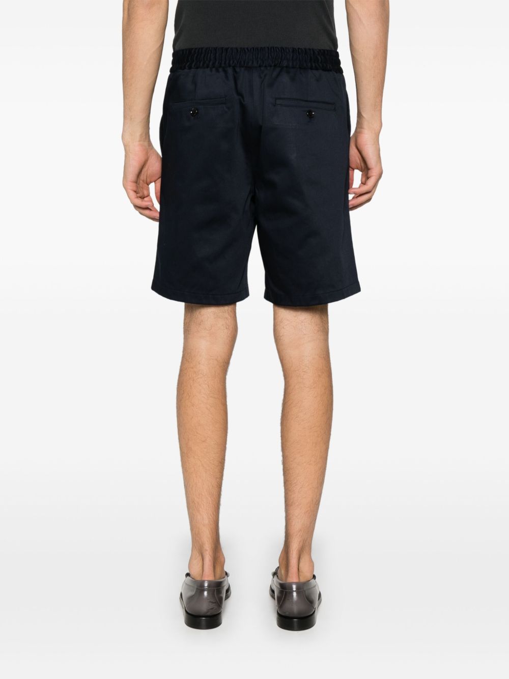 Ami Paris Cotton Shorts with Ami Paris Heritage Label Indigo-thumbmail-4