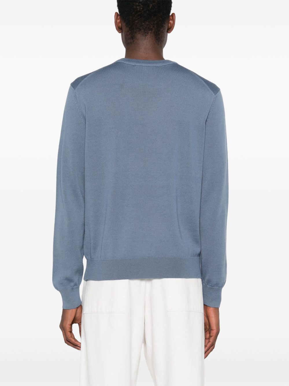 Maison Kitsuné Bold Fox Head Patch Regular Jumper Blue-thumbmail-2