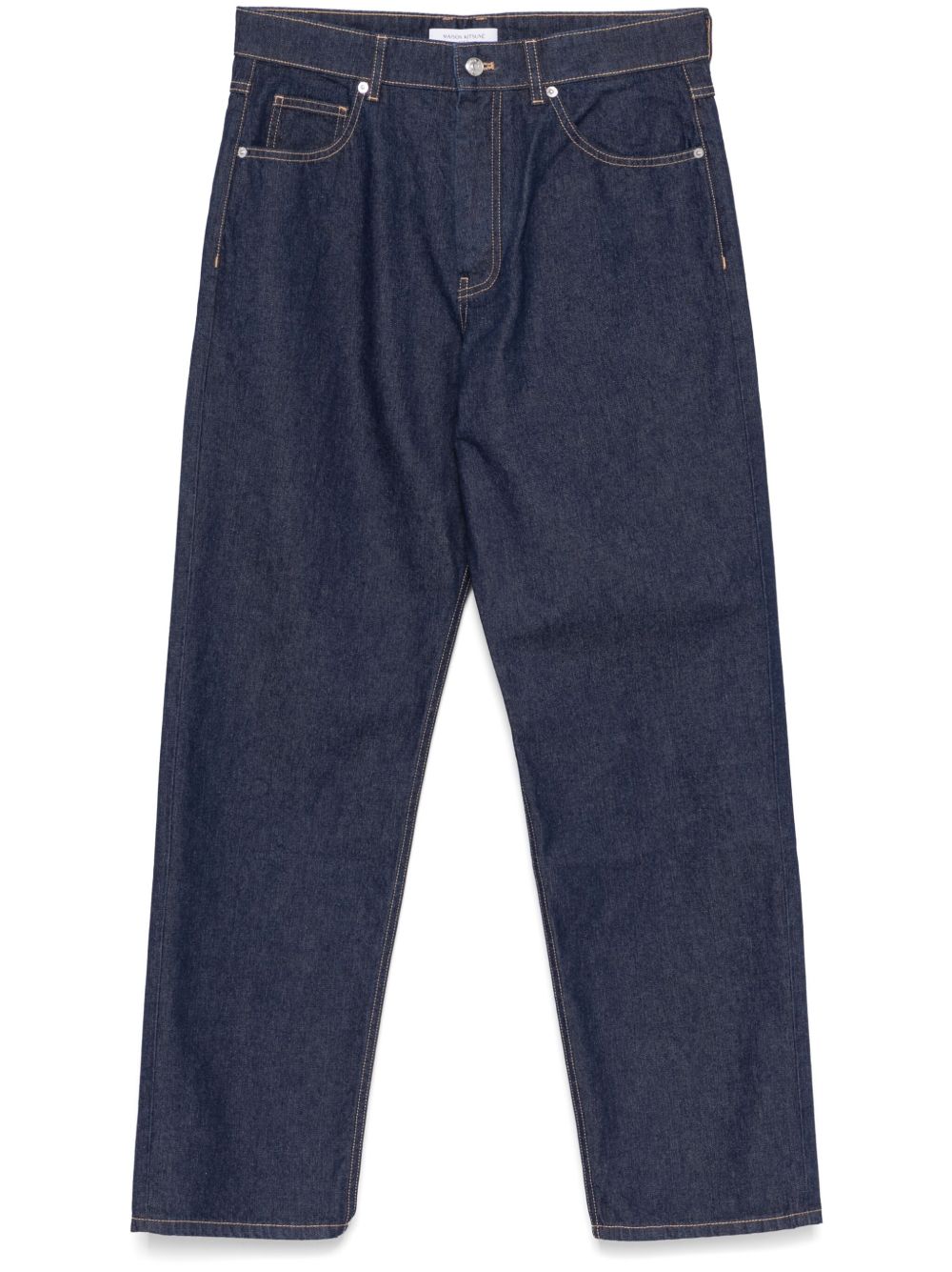 Maison Kitsuné Straight Denim Jeans Raw Indigo-thumbmail-1
