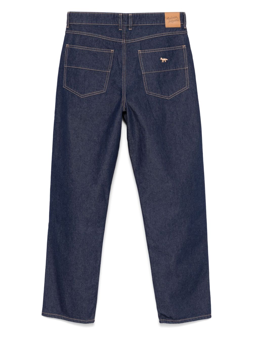 Maison Kitsuné Straight Denim Jeans Raw Indigo-thumbmail-2