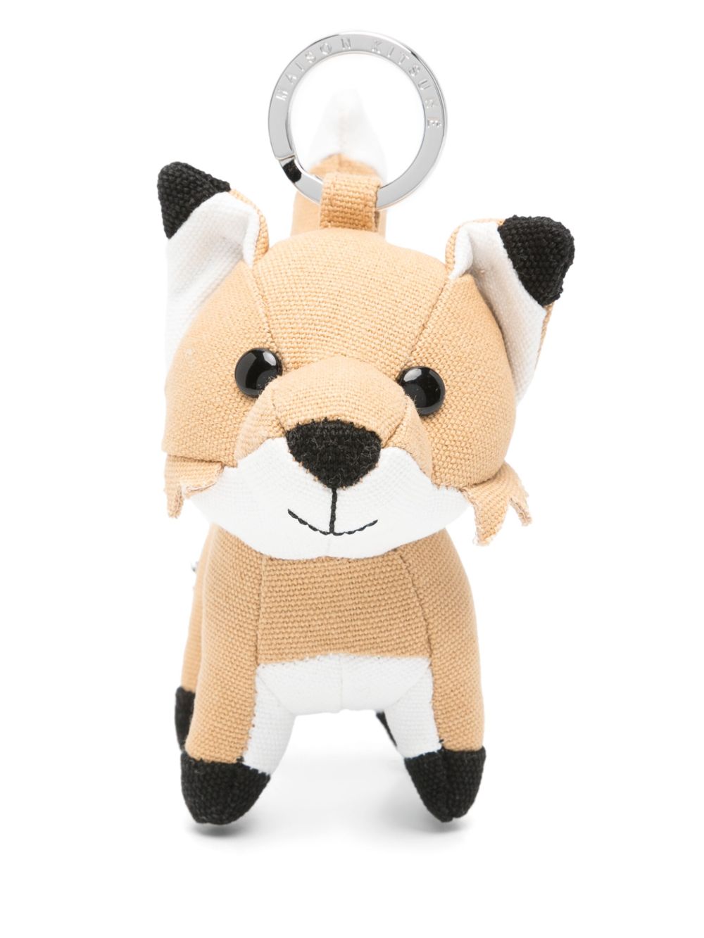 Maison Kitsuné Gevoerde Fox Bag Charm Sleutelhanger Cognac Other Maison Kitsuné