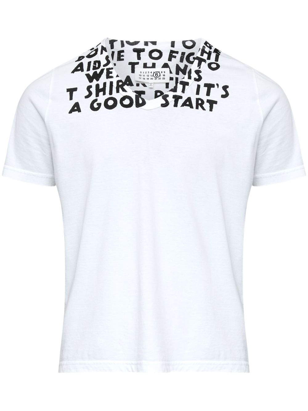 MM6 Maison Margiela Text Print T-Shirt White