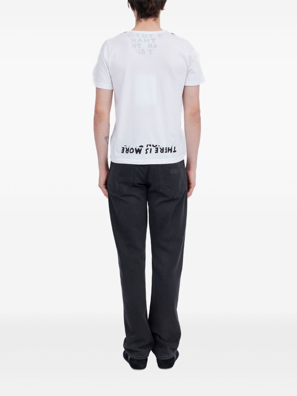 MM6 Maison Margiela Text Print T-Shirt White-thumbmail-3