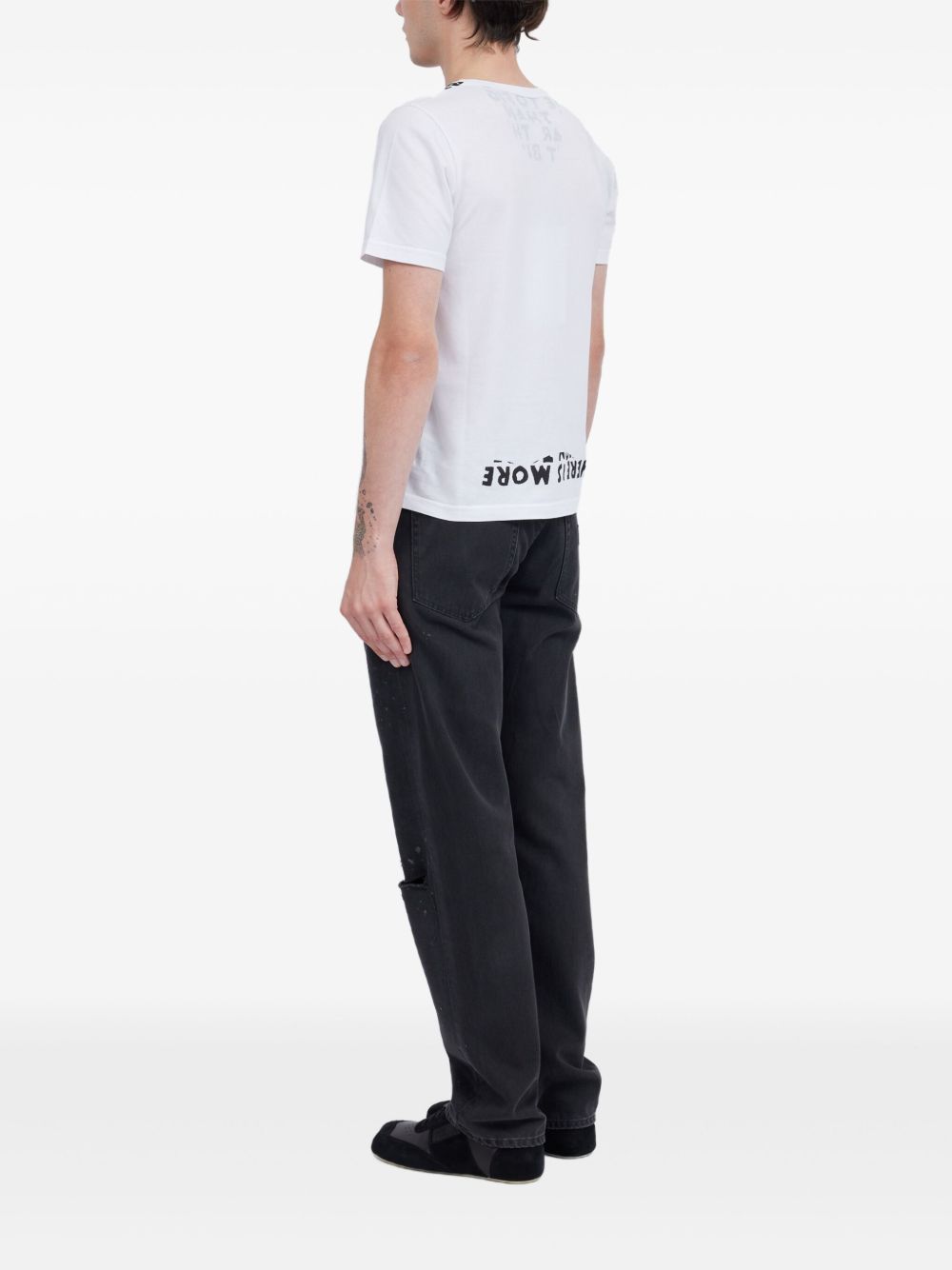 MM6 Maison Margiela Text Print T-Shirt White-thumbmail-4