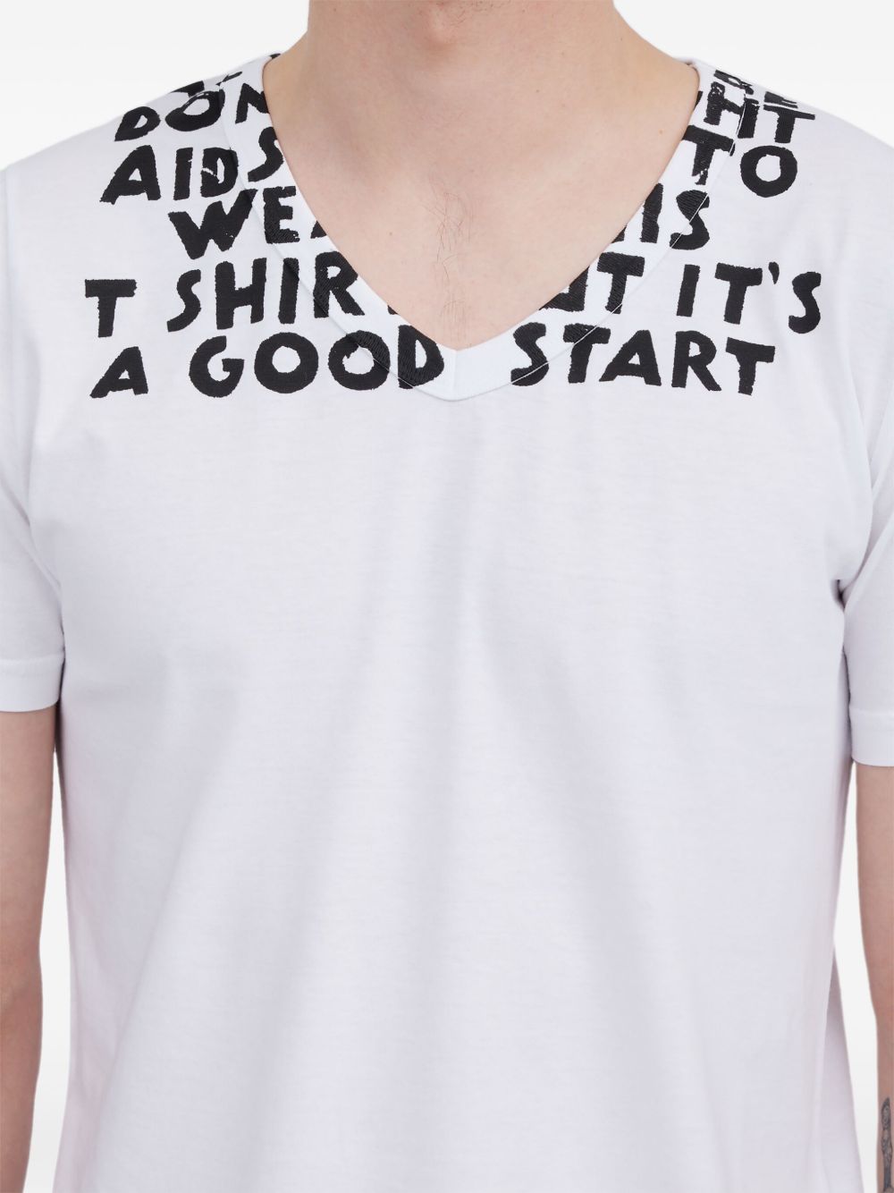 MM6 Maison Margiela Text Print T-Shirt White-thumbmail-7