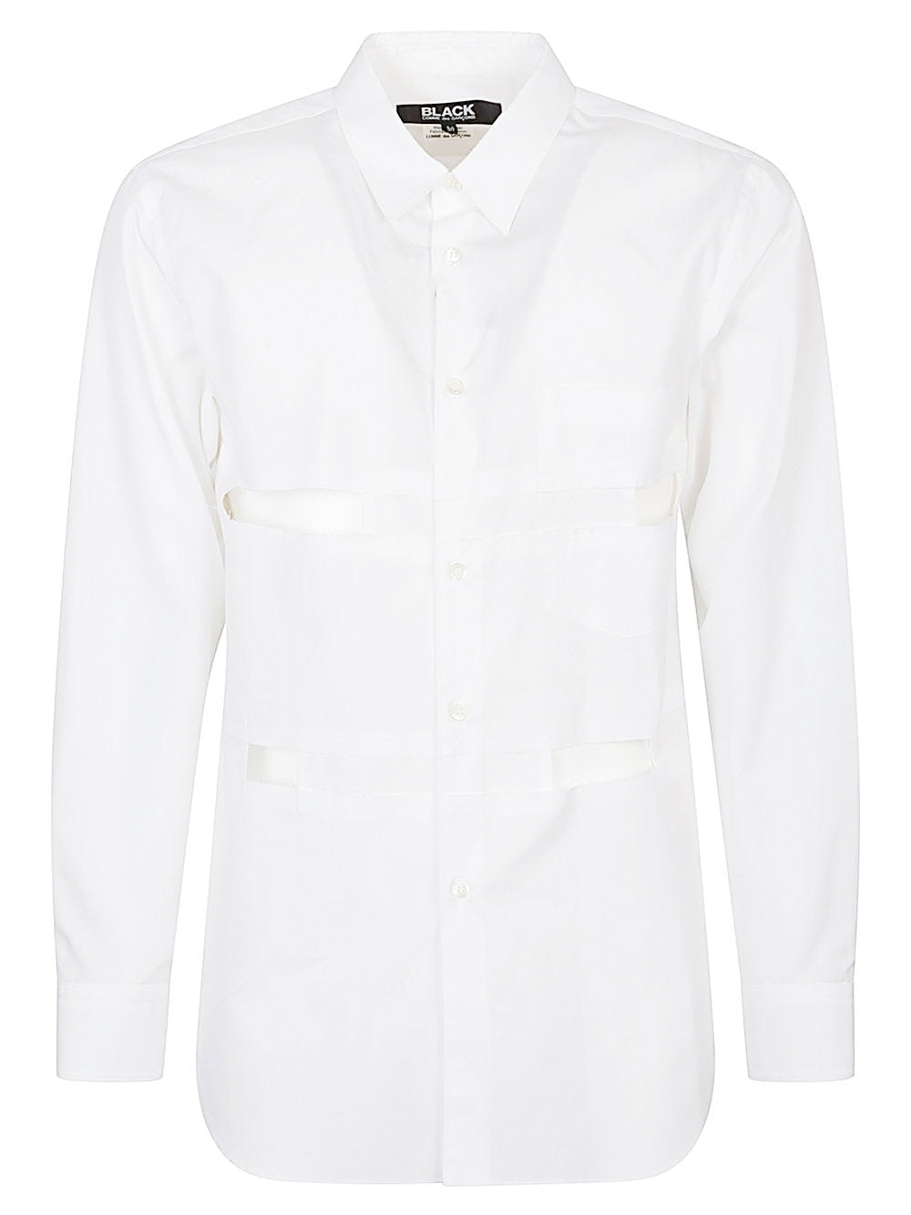 Comme des Garçons Shirt Cut-Out Katoenen Overshirt Wit Overshirts Comme Des Garcons