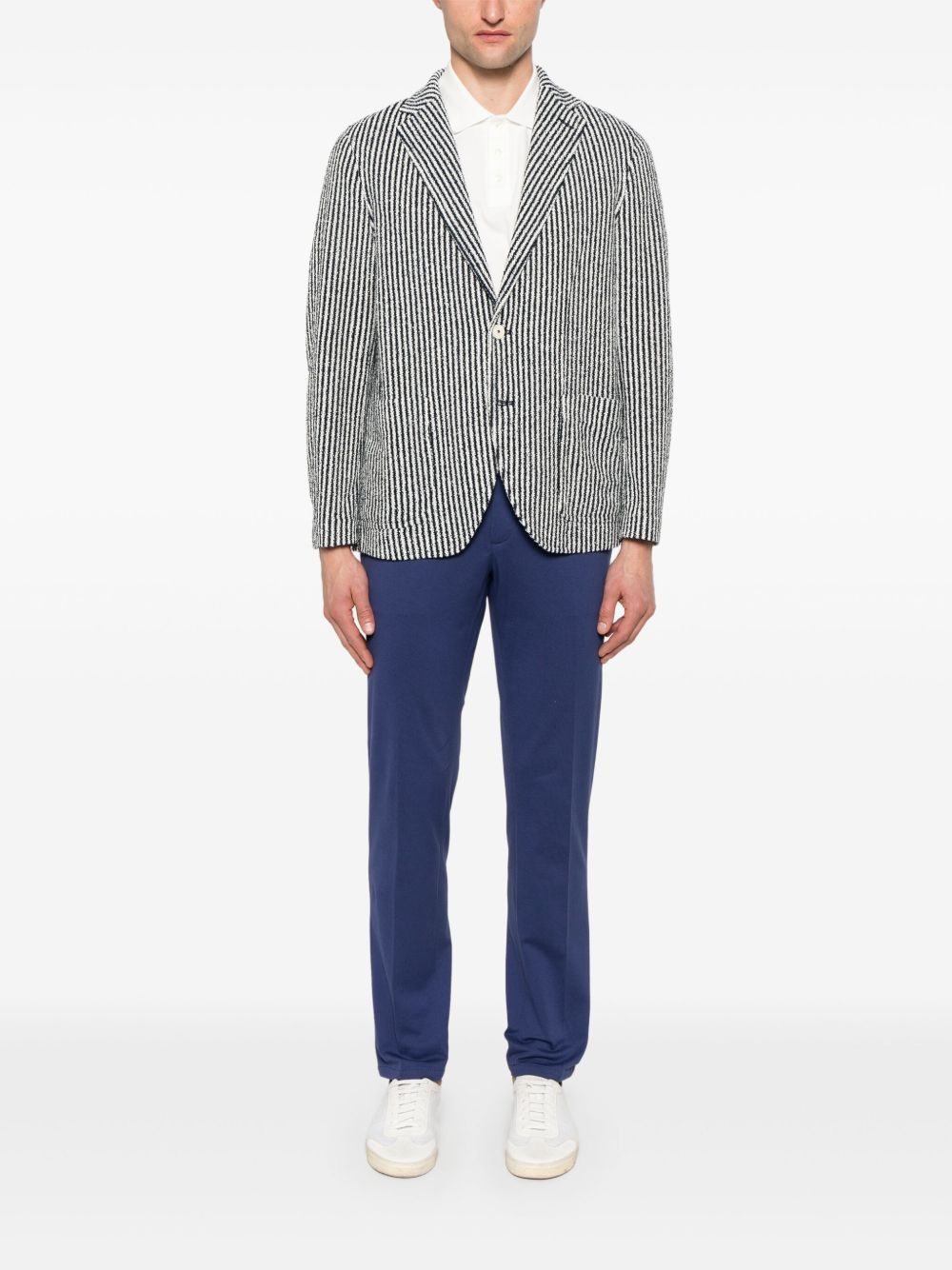 Circolo 1901 Thin Striped Oxford Blazer Blue Jackets Circolo 1901