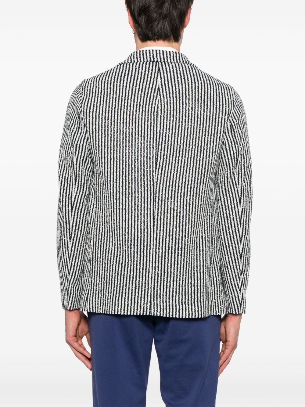 Circolo 1901 Thin Striped Oxford Blazer Blue Jackets Circolo 1901