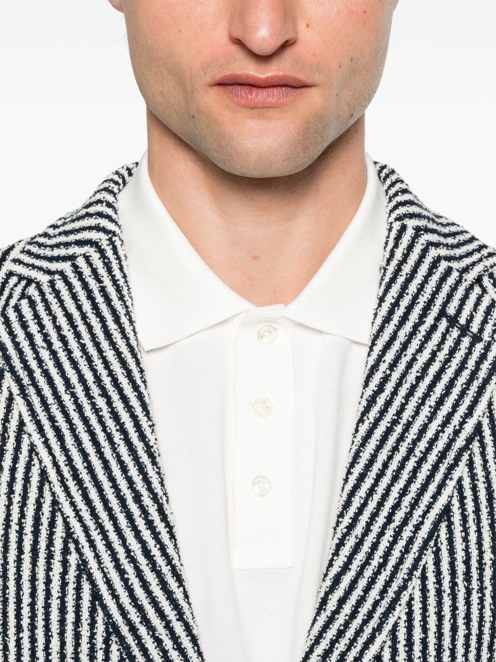 Circolo 1901 Thin Striped Oxford Blazer Blue Jackets Circolo 1901