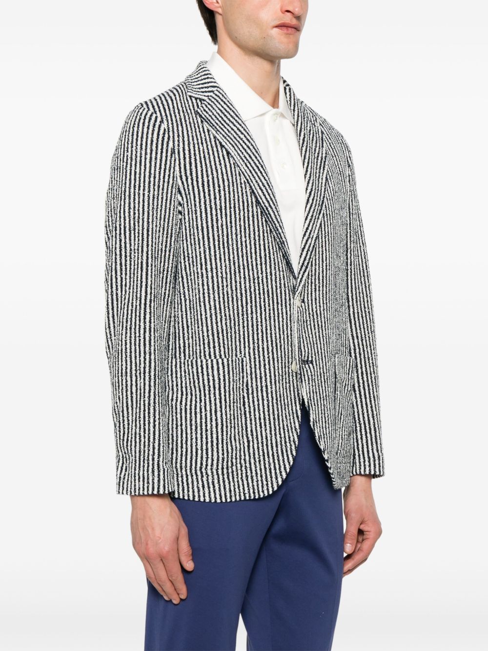 Circolo 1901 Thin Striped Oxford Blazer Blue Jackets Circolo 1901