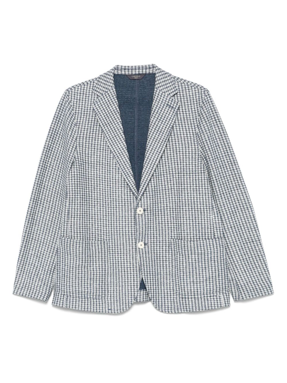 Circolo 1901 Fine Check Stretch Blazer Blauw Blazers Circolo 1901