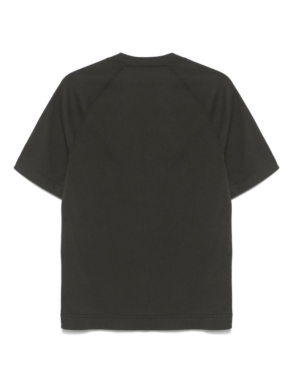 Achterkant van het donkergrijze Circolo 1901 raglan T-shirt met vlakke zoom