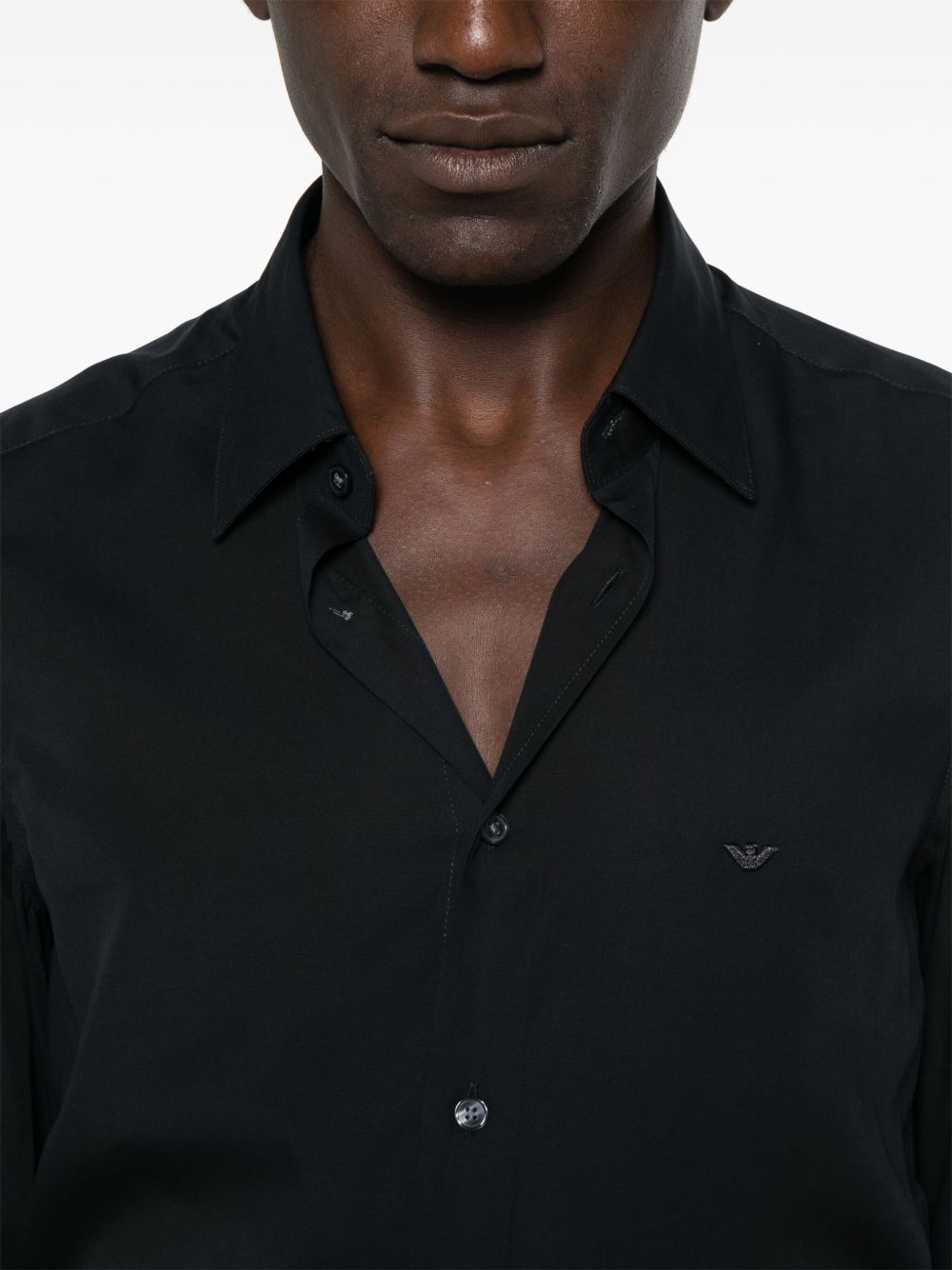 Emporio Armani Overhemd Donkerblauw Shirts Emporio Armani