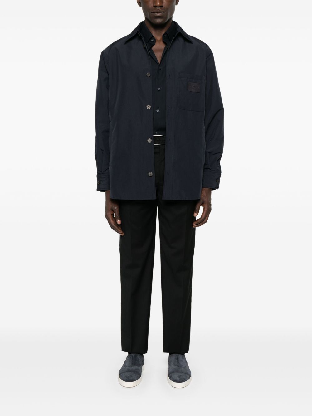 Emporio Armani Overhemd Donkerblauw Shirts Emporio Armani