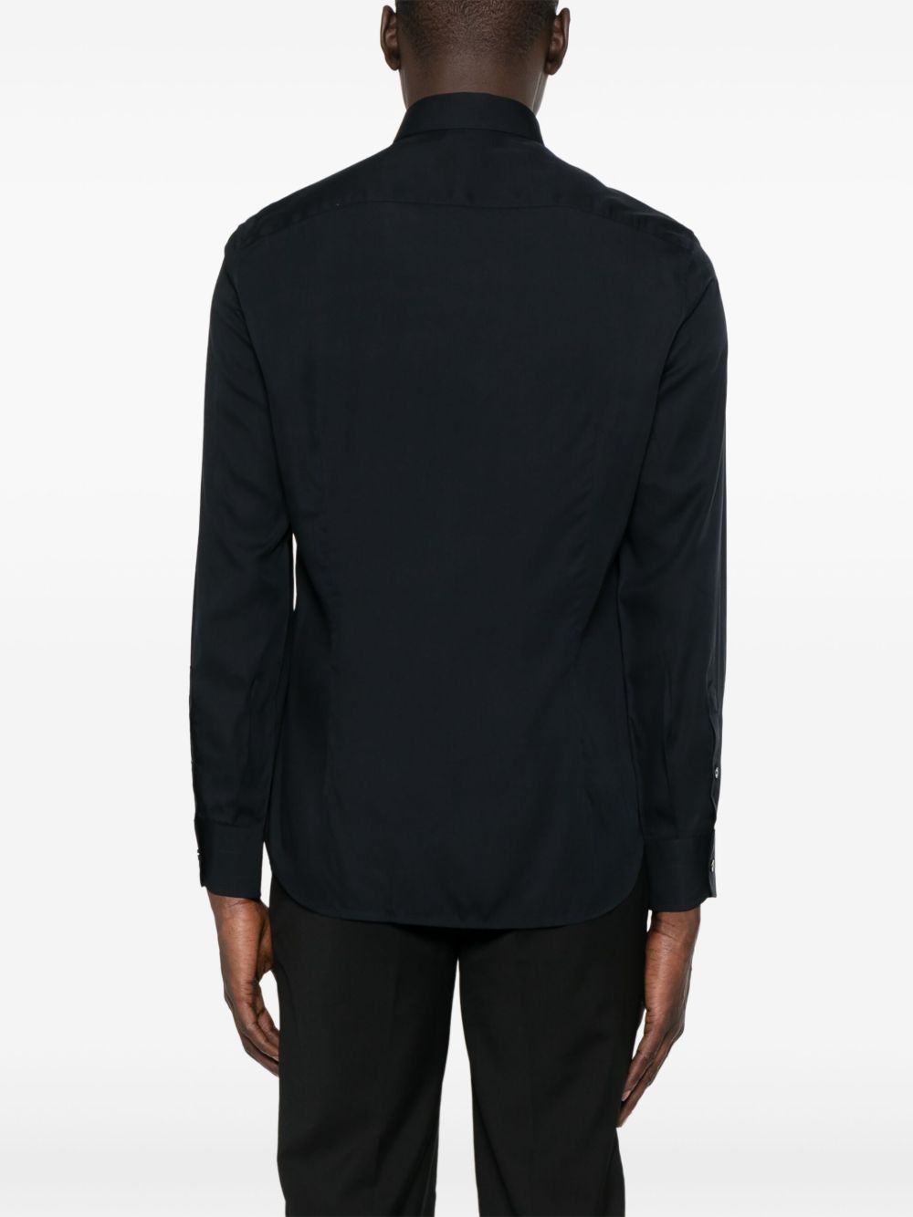 Emporio Armani Overhemd Donkerblauw Shirts Emporio Armani
