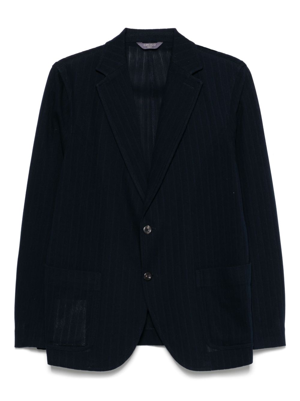 Circolo 1901 Prince of Wales Basic Blazer Marineblauw Jersey Jackets Circolo 1901