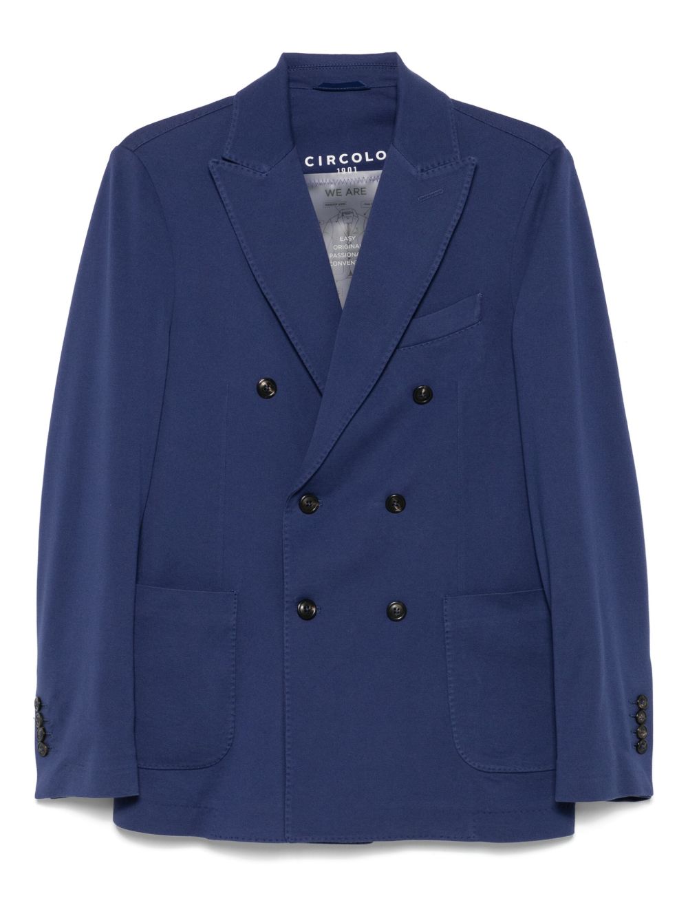 Circolo 1901 Double Breasted Jersey Blazer Indigo