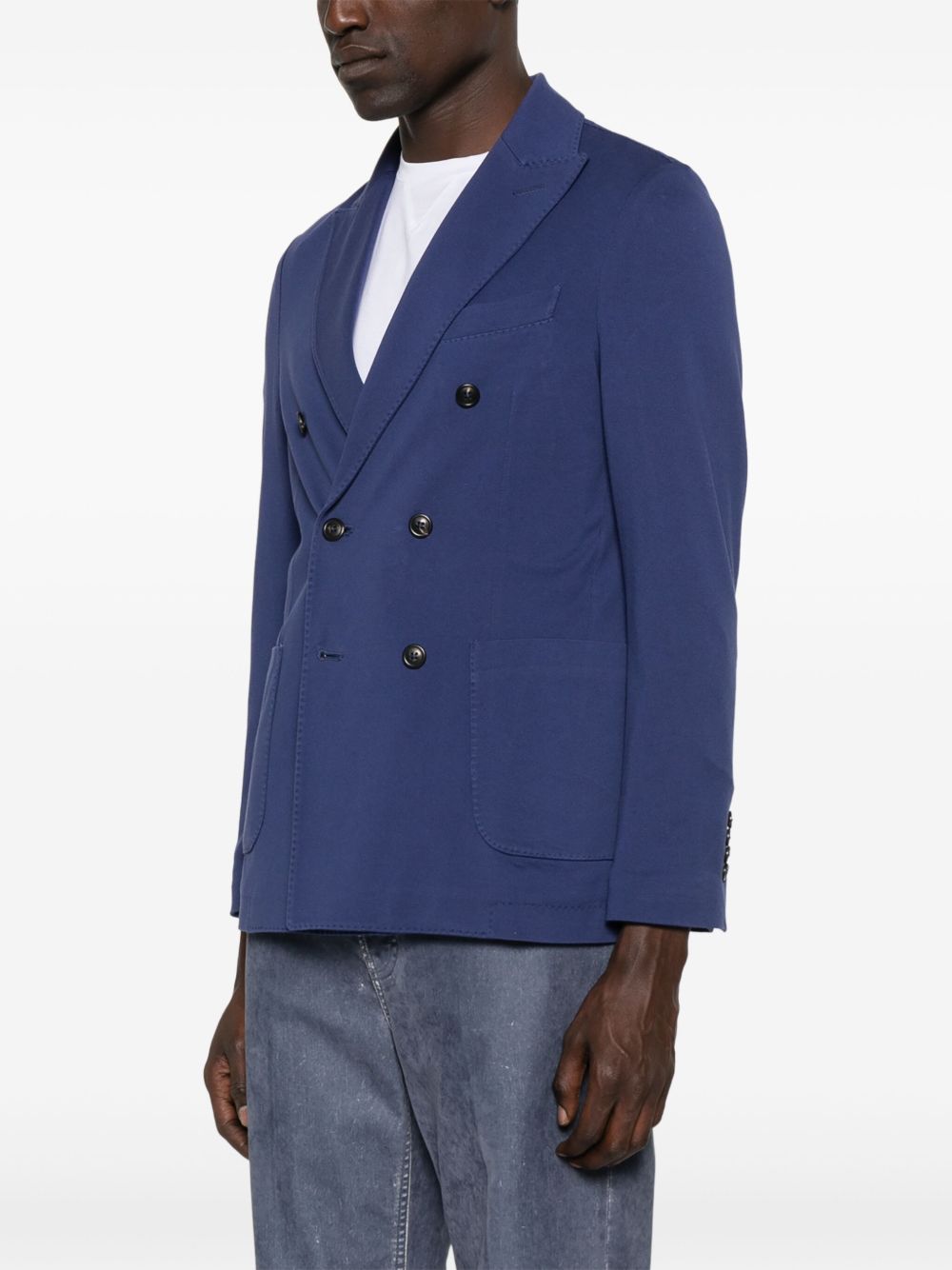 Circolo 1901 Double Breasted Jersey Blazer Indigo-thumbmail-5