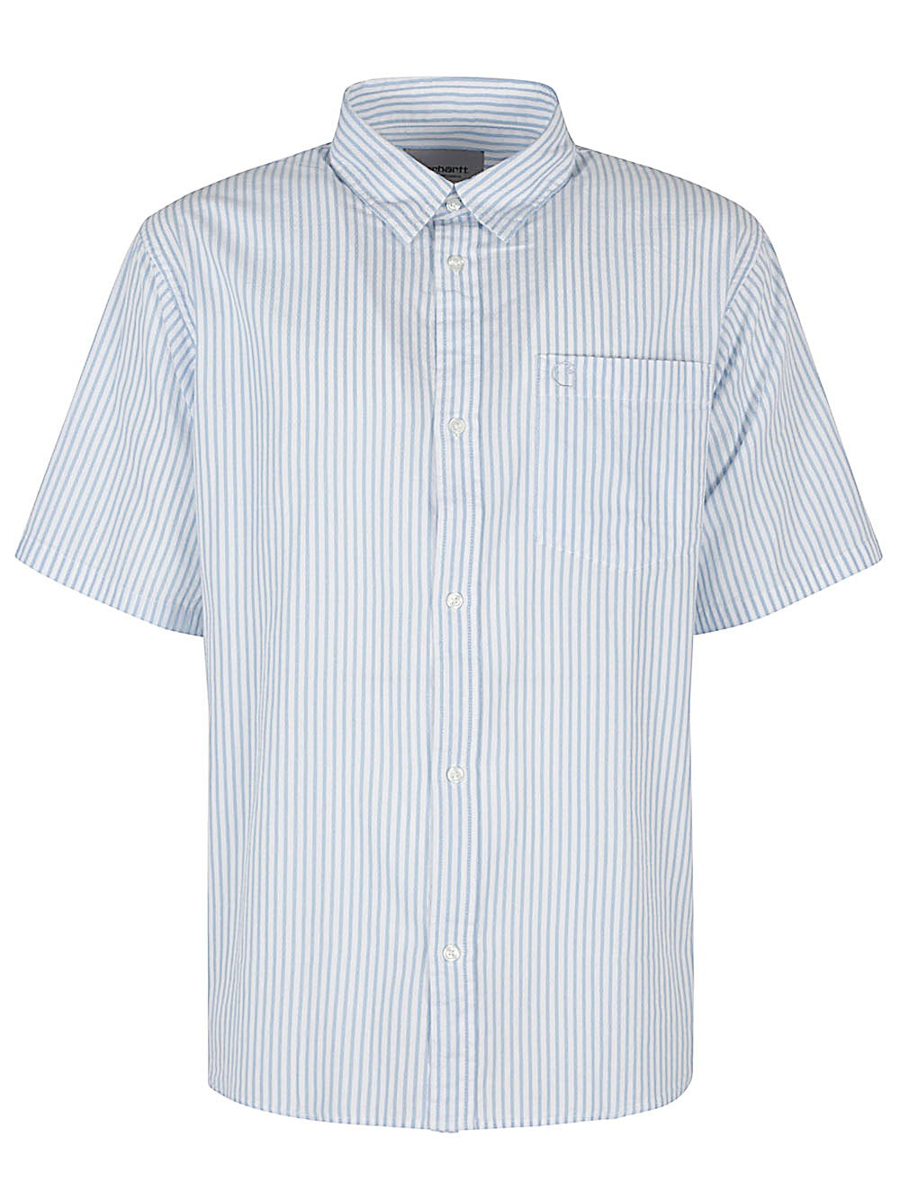 Carhartt WIP Linus Stripe Shirt Wit/Blauw Overhemden Carhartt Wip Main
