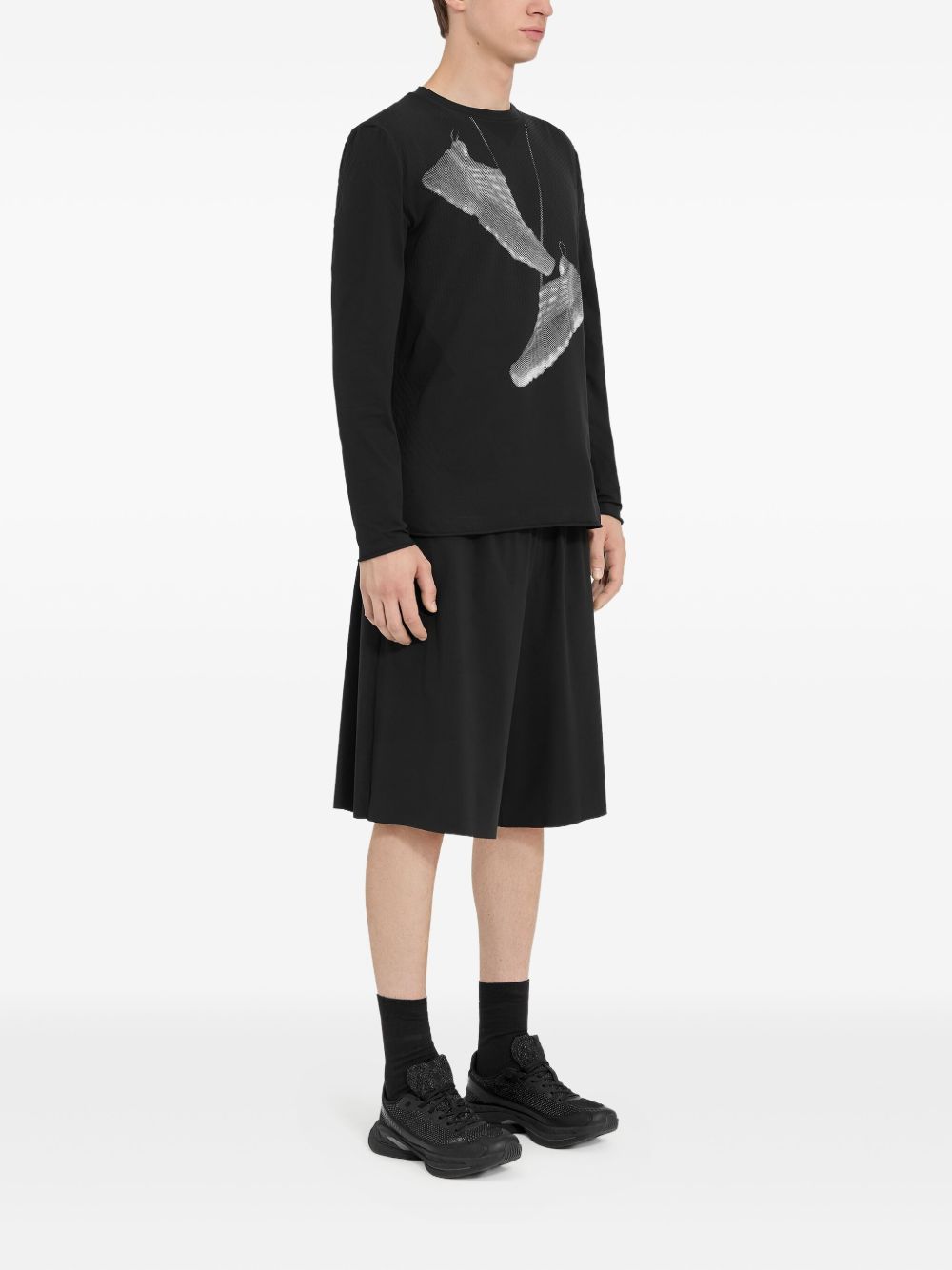 MM6 Maison Margiela x Salomon Long Sleeve T-Shirt Black-thumbmail-2