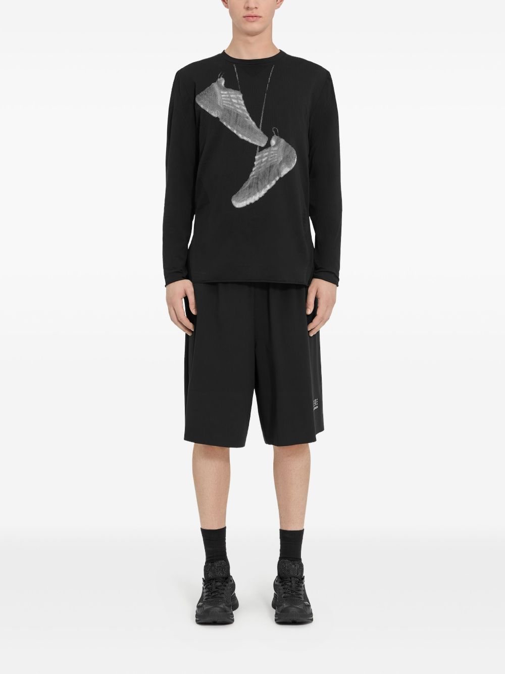 MM6 Maison Margiela x Salomon Long Sleeve T-Shirt Black-thumbmail-5