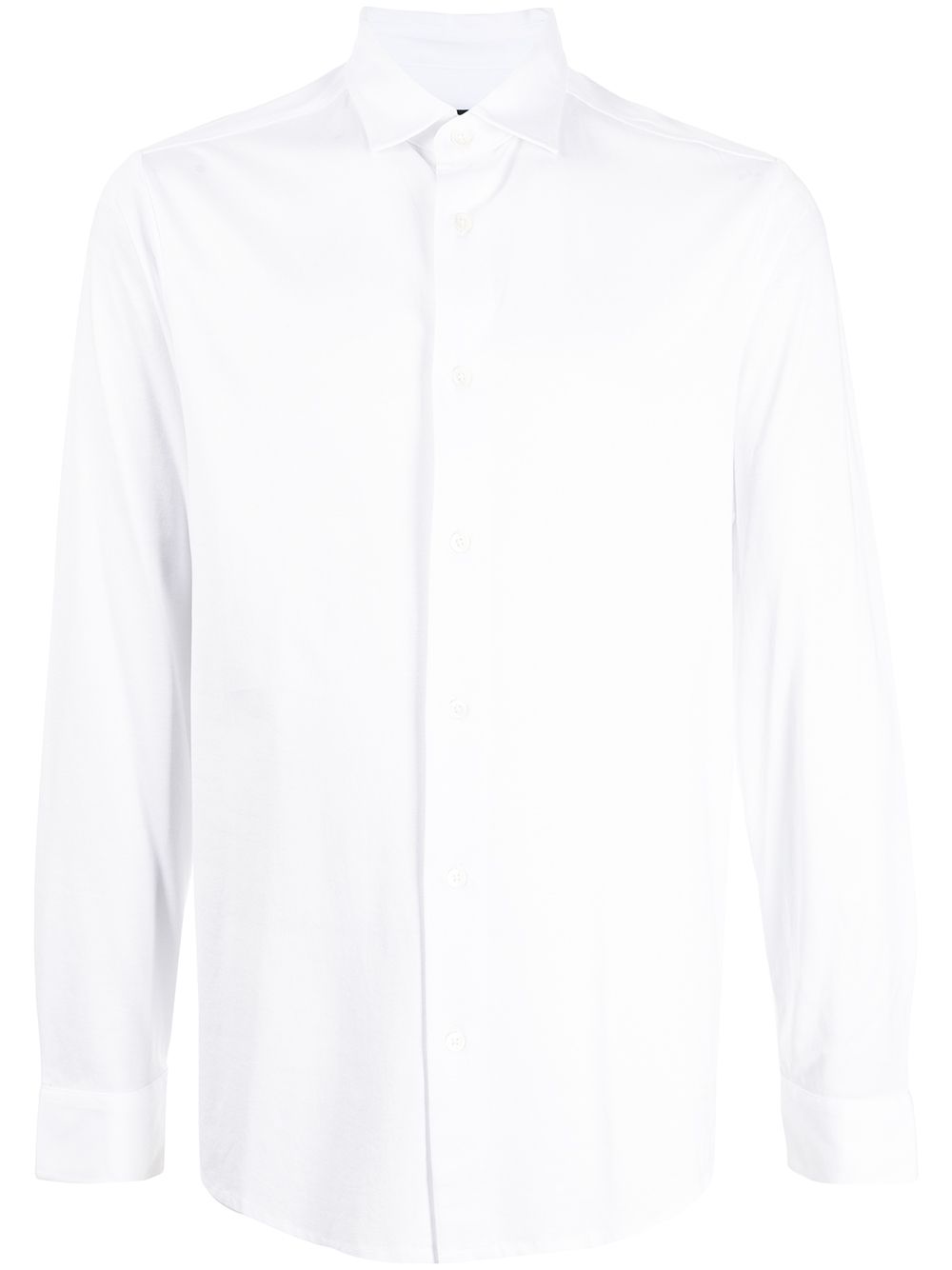 Emporio Armani Lyocell-Katoen Overhemd Wit Shirts Emporio Armani
