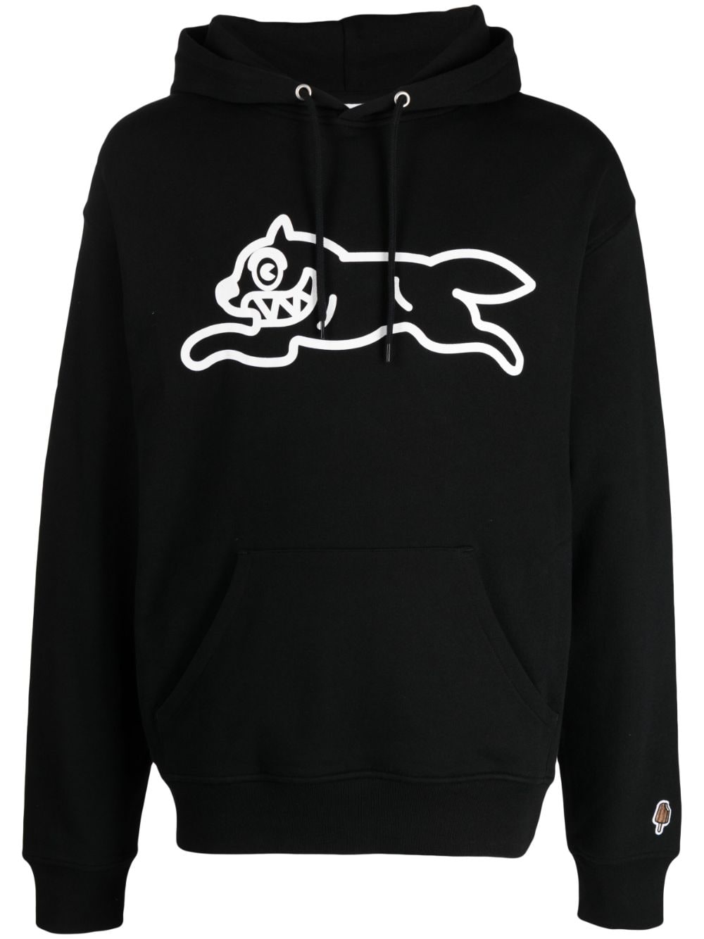 ICECREAM Running Cat Crewneck Hoodie Black